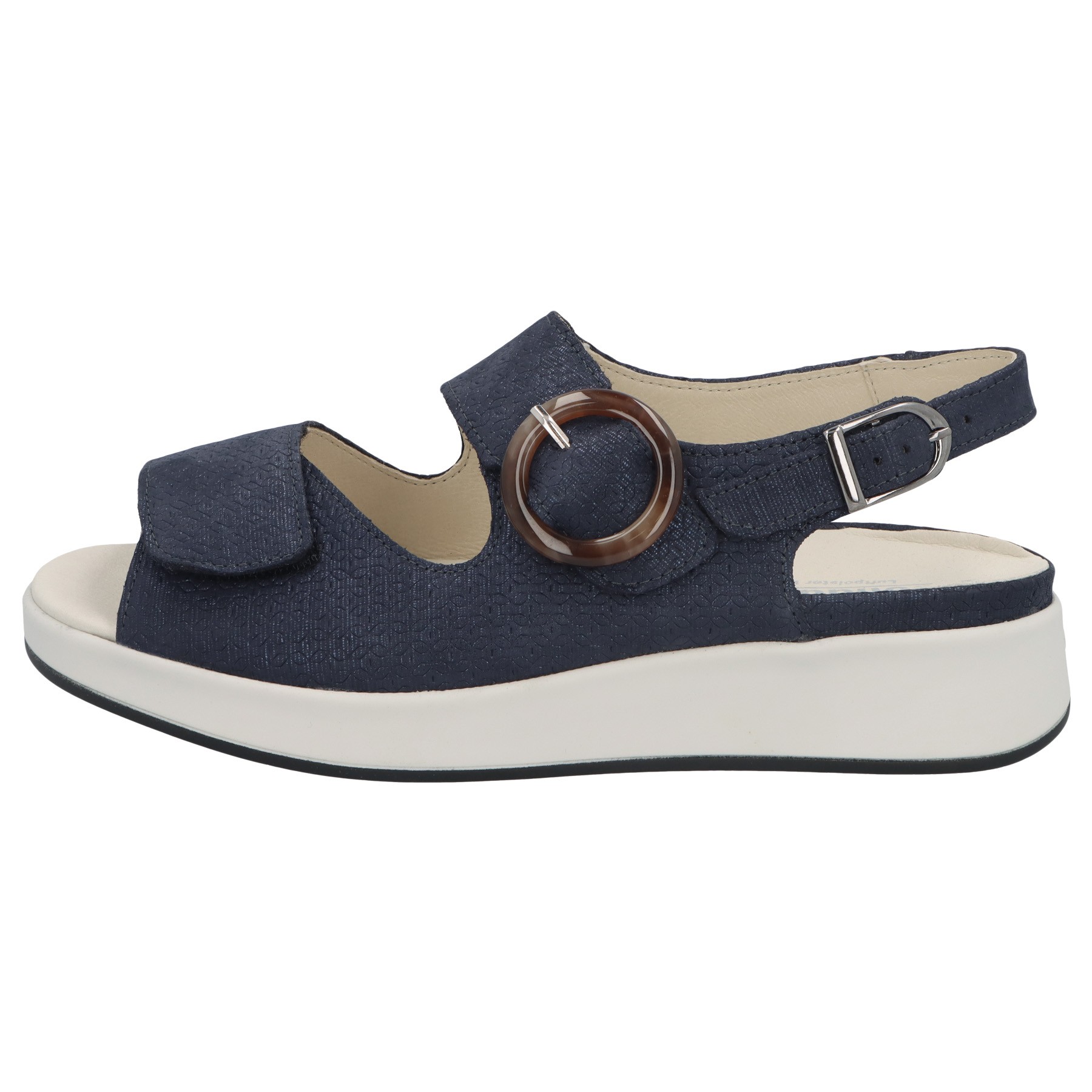 blaue sandale seitenansicht links