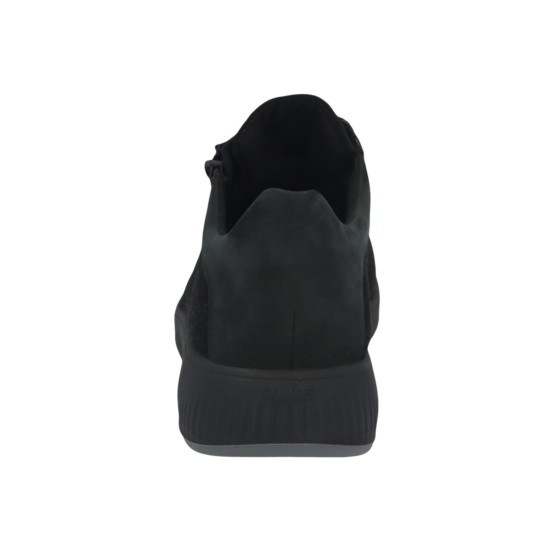 schwarze halbschuh hinteransicht