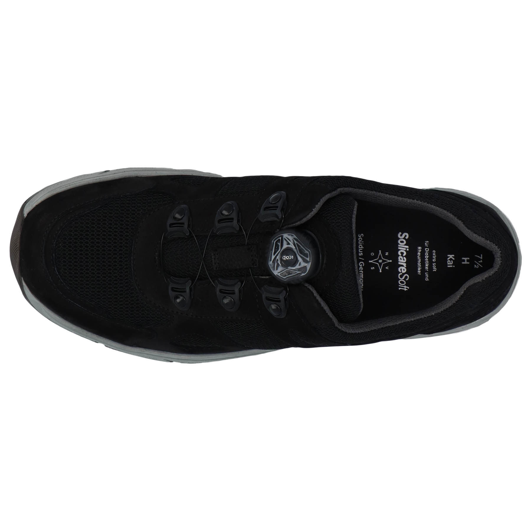 schwarze halbschuh draufsicht