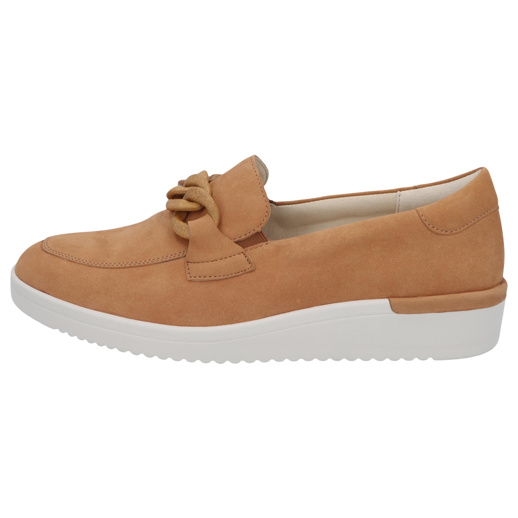 braune slipper seitenansicht links