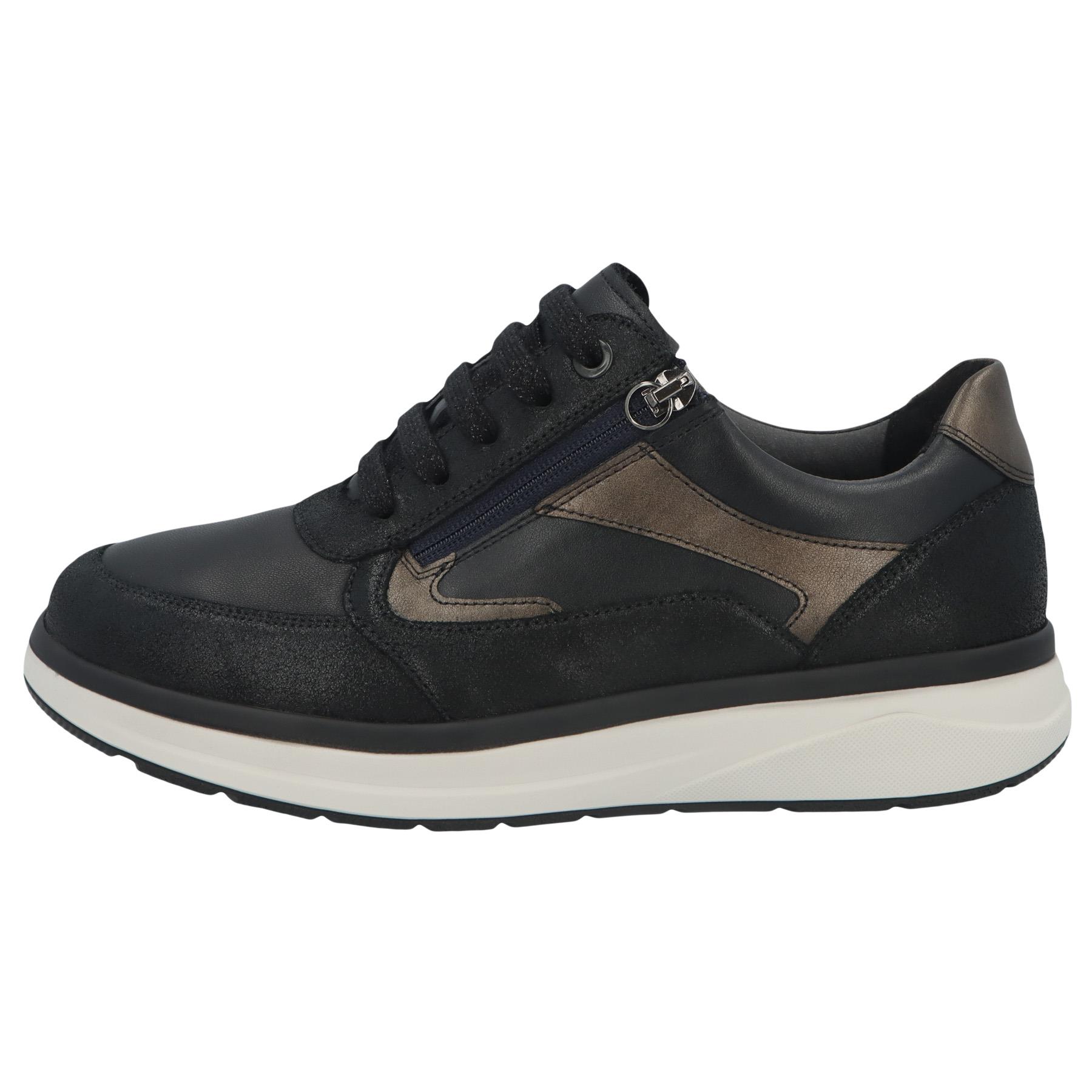 schwarze halbschuh seitenansicht links