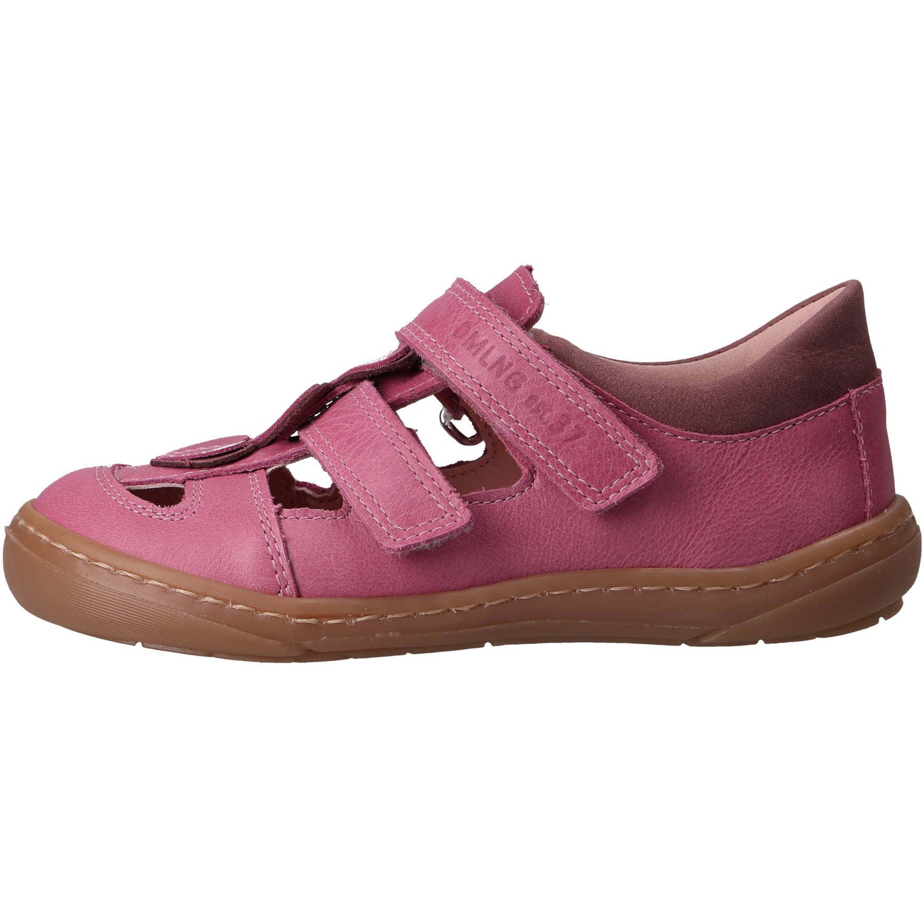 rote halbschuh seitenansicht links