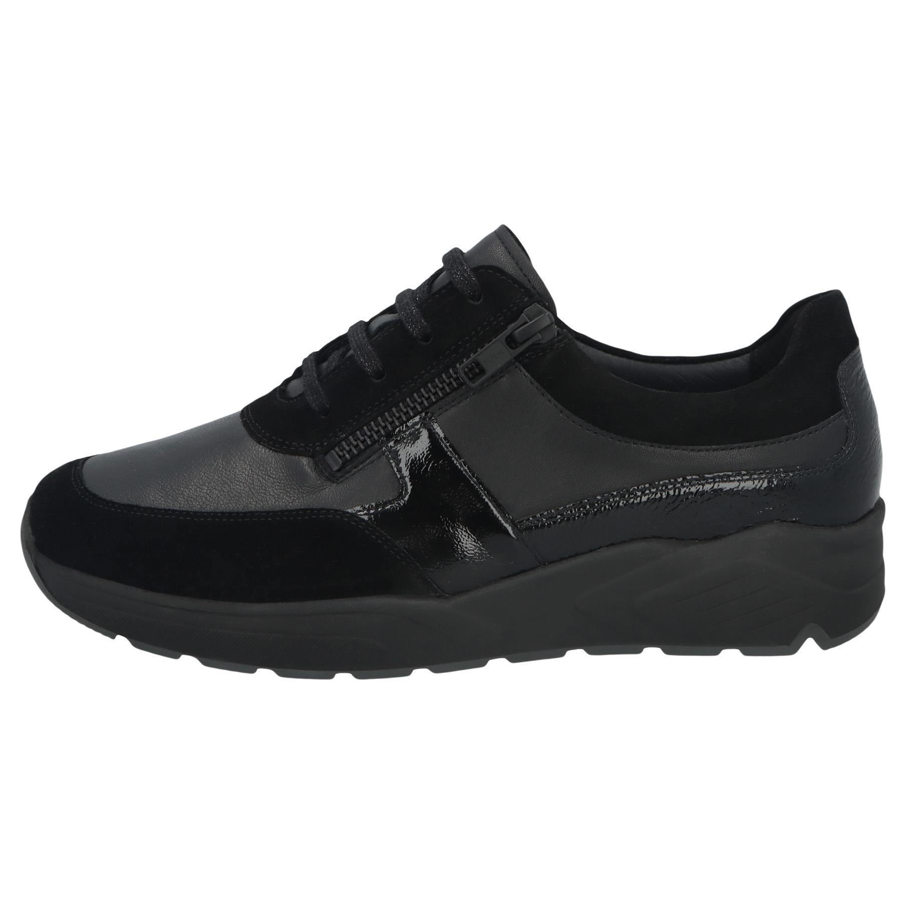 schwarze halbschuh seitenansicht links