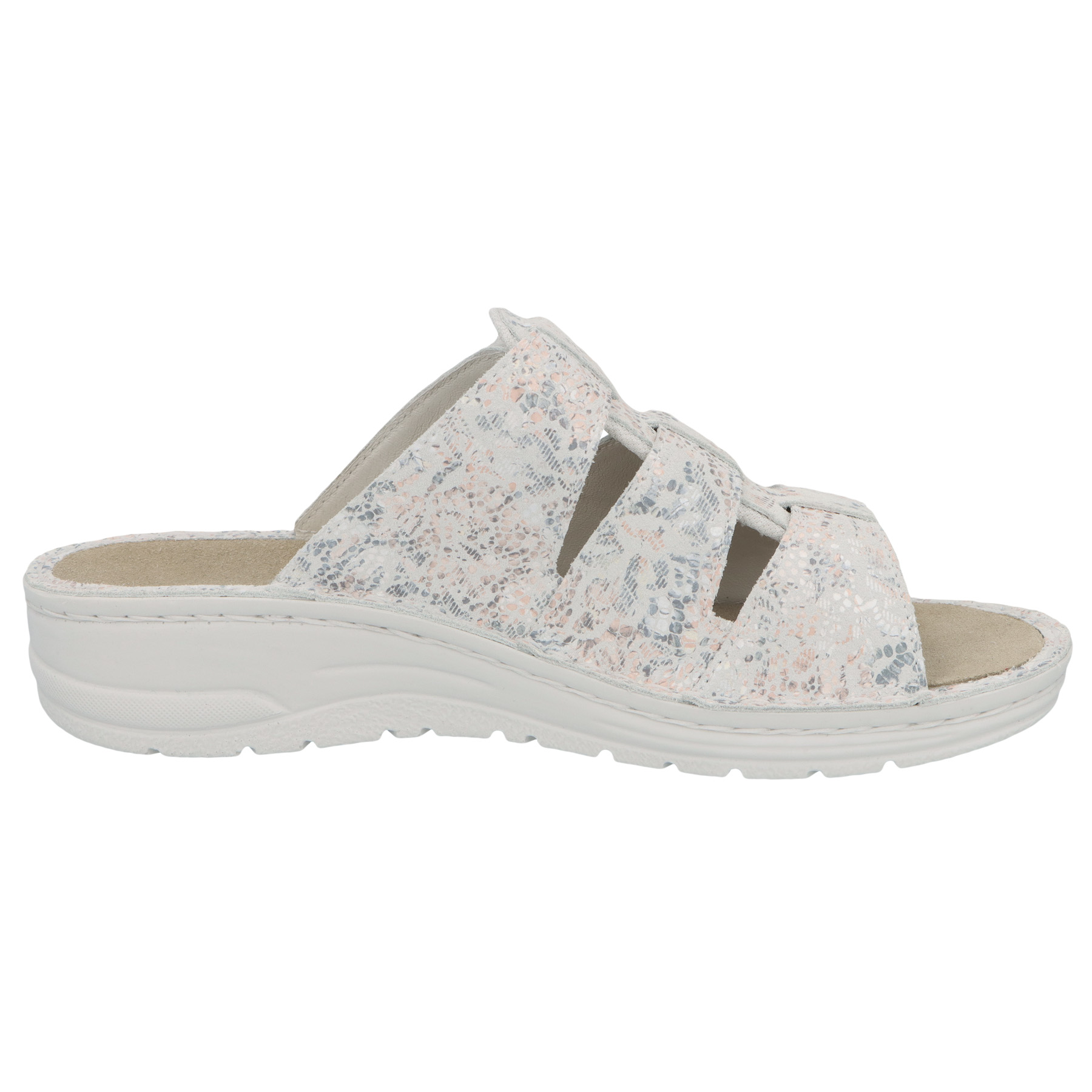 mehrfarbige pantolette seitenansicht rechts