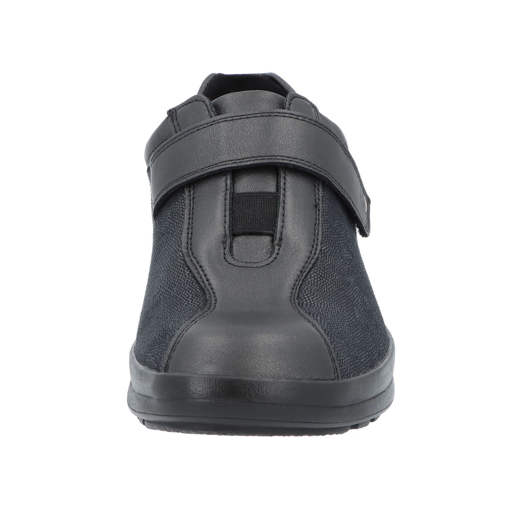 schwarze halbschuh vorderansicht