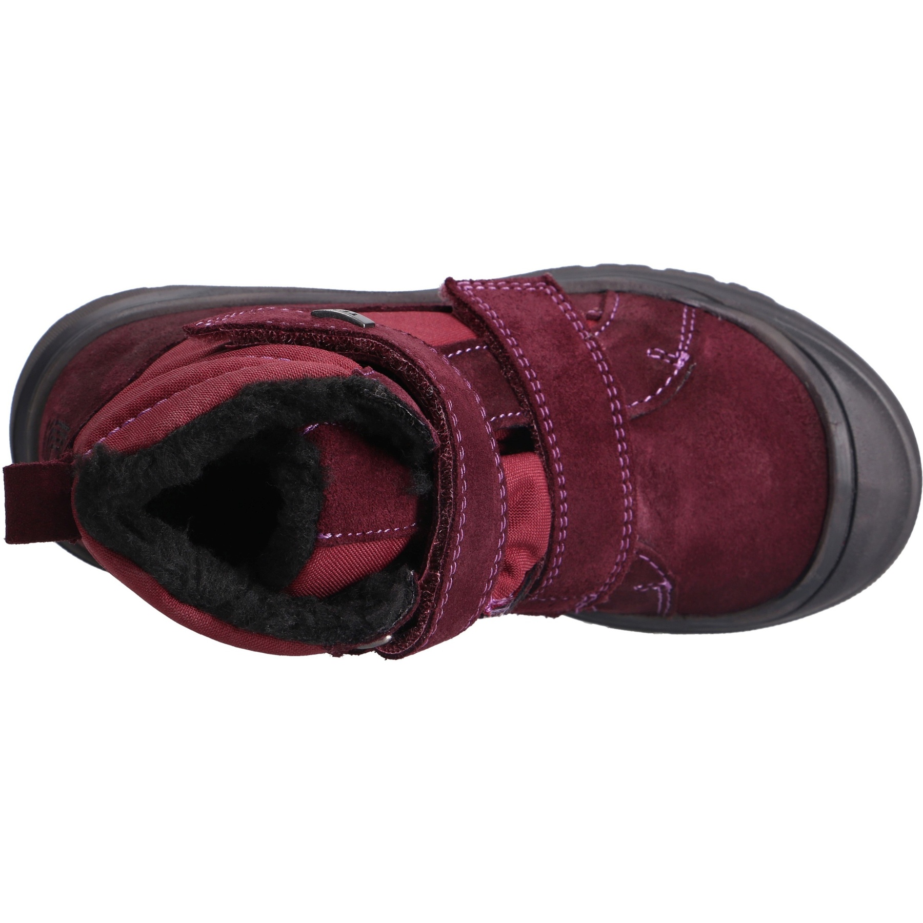 rote stiefeletten draufsicht