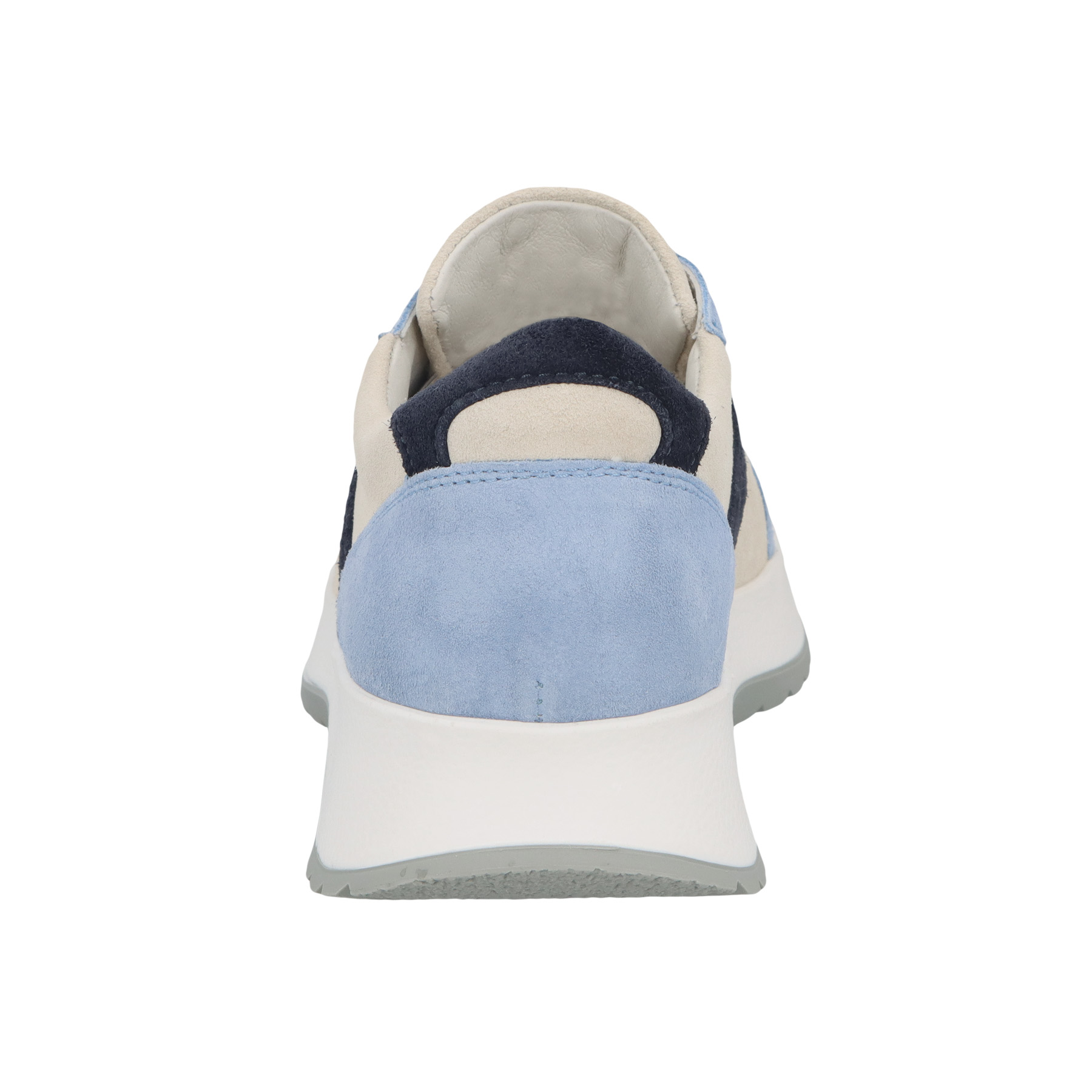 blaue sneaker hinteransicht