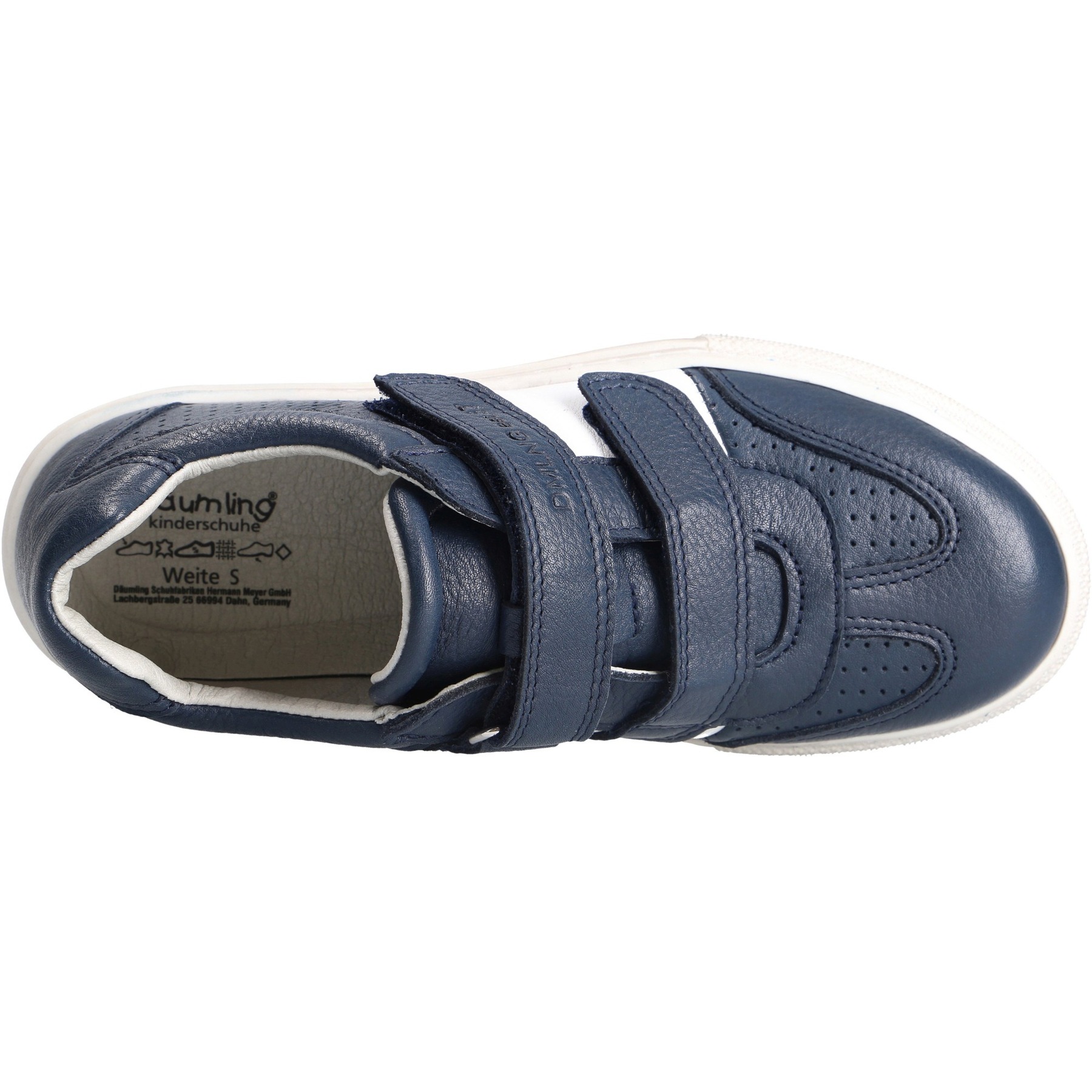 blaue halbschuh draufsicht