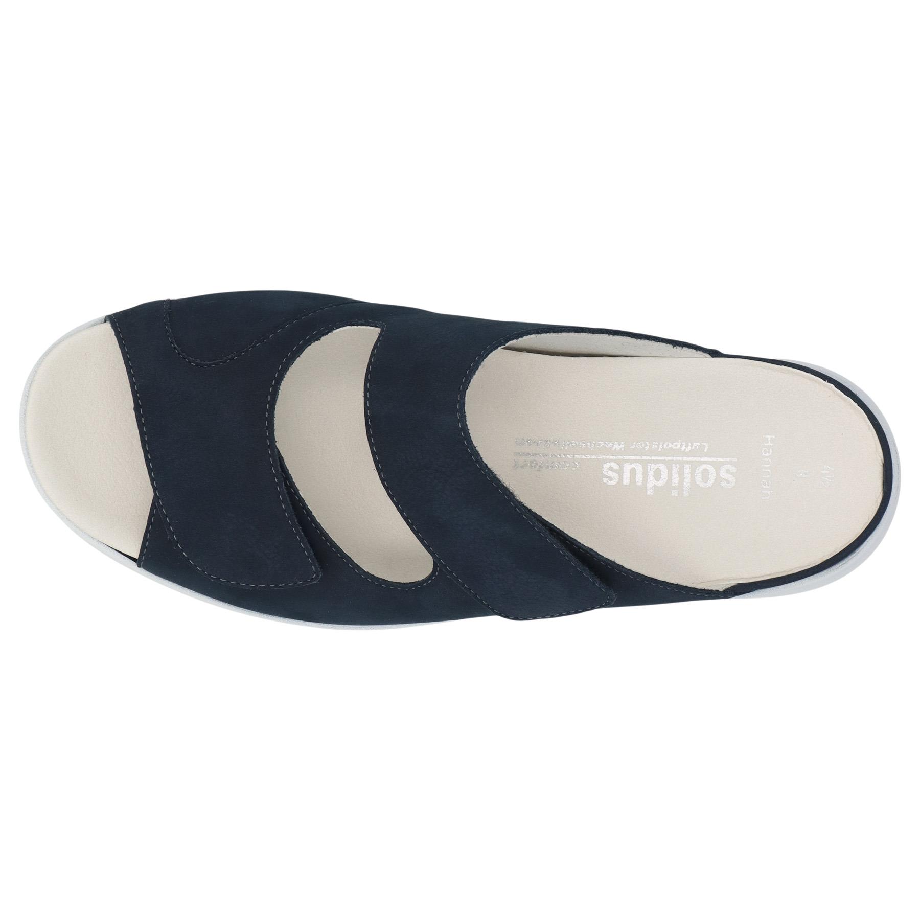 blaue pantolette draufsicht