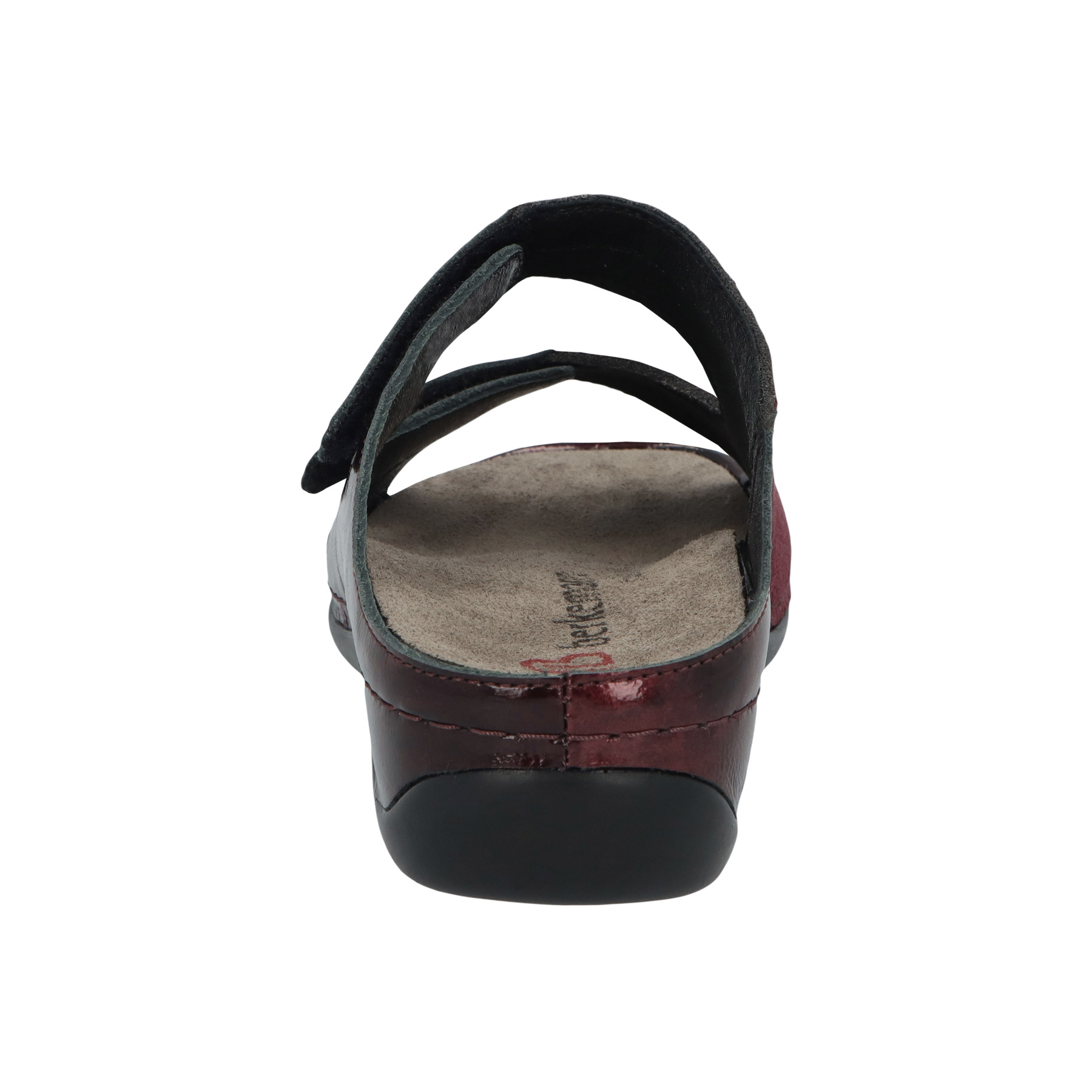 rote pantolette hinteransicht