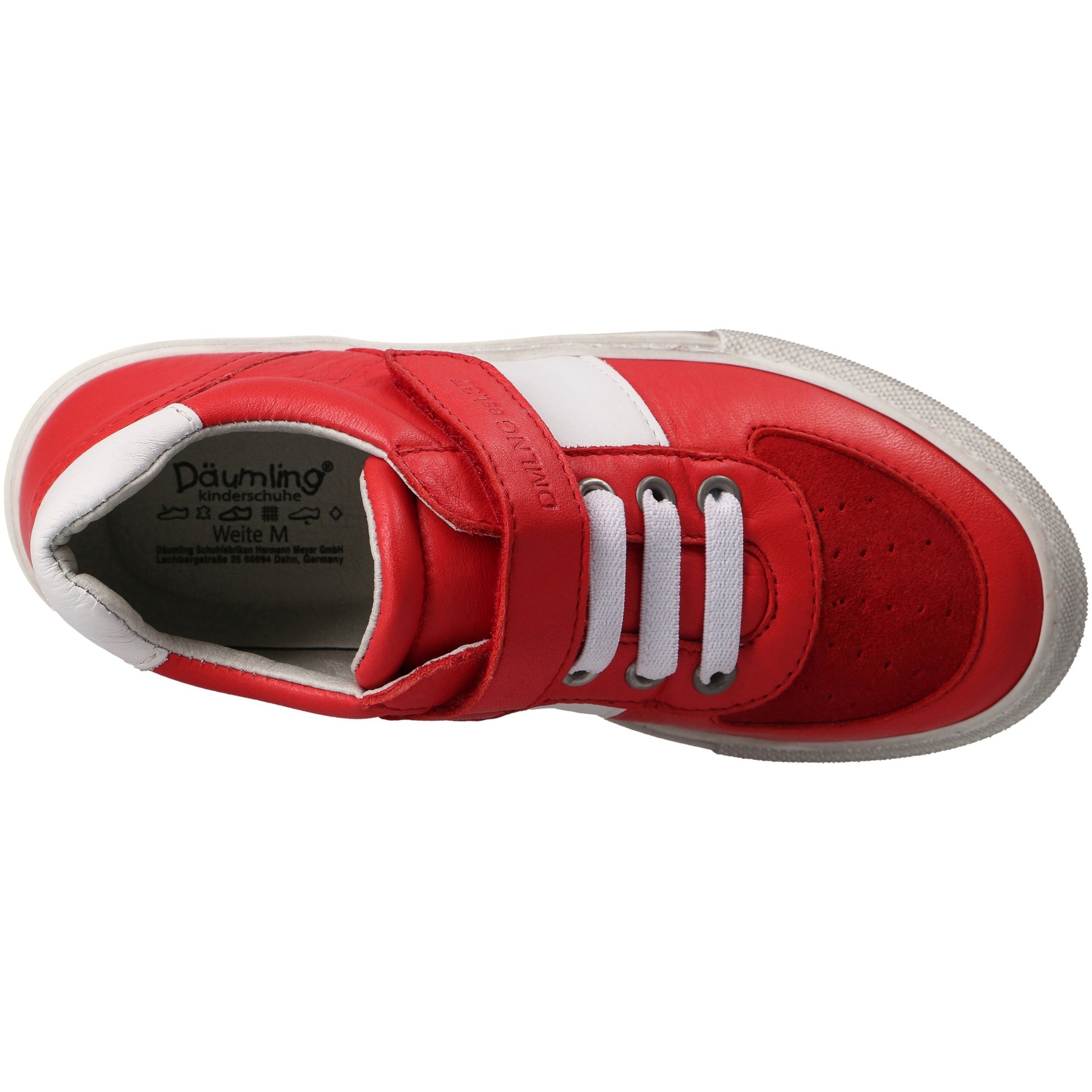 rote halbschuh draufsicht