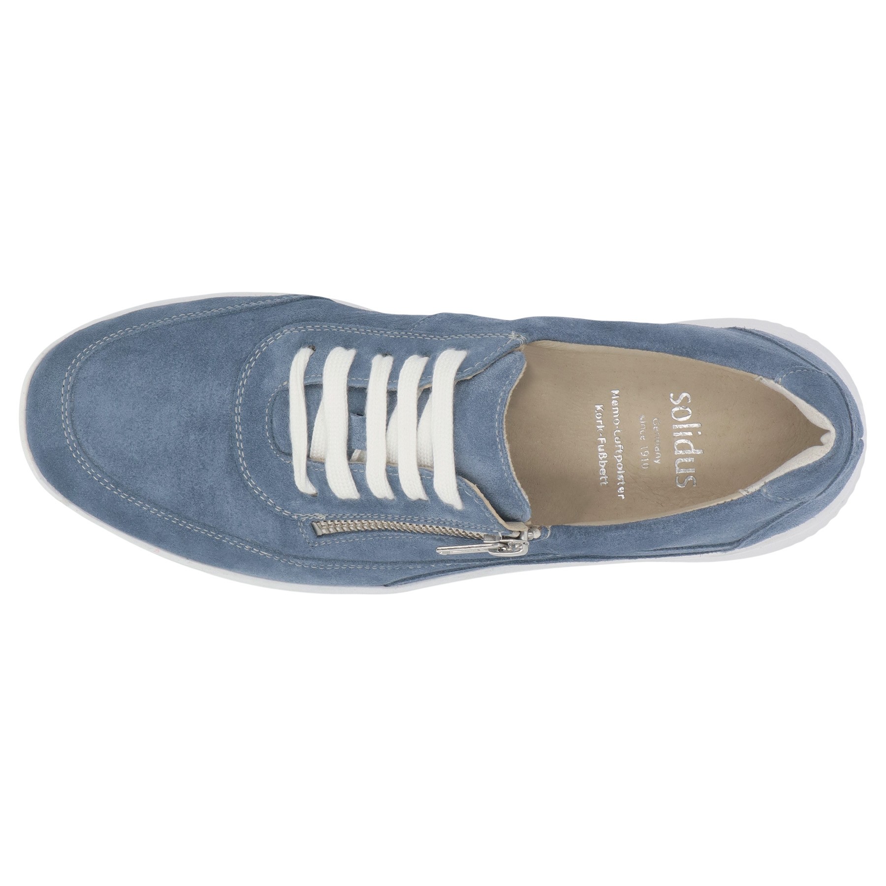 blaue halbschuh draufsicht