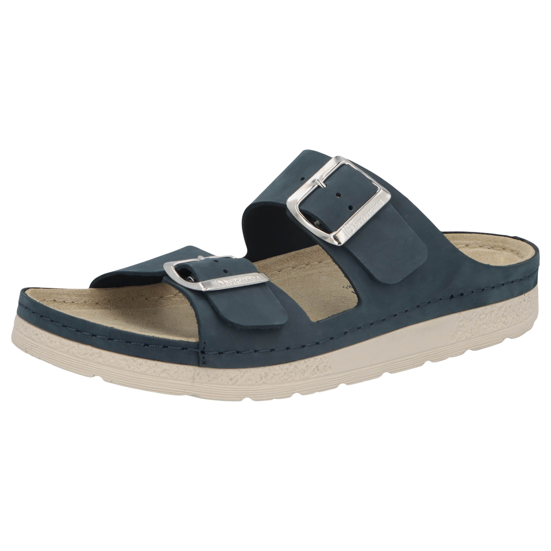blaue pantolette 3-4 ansicht