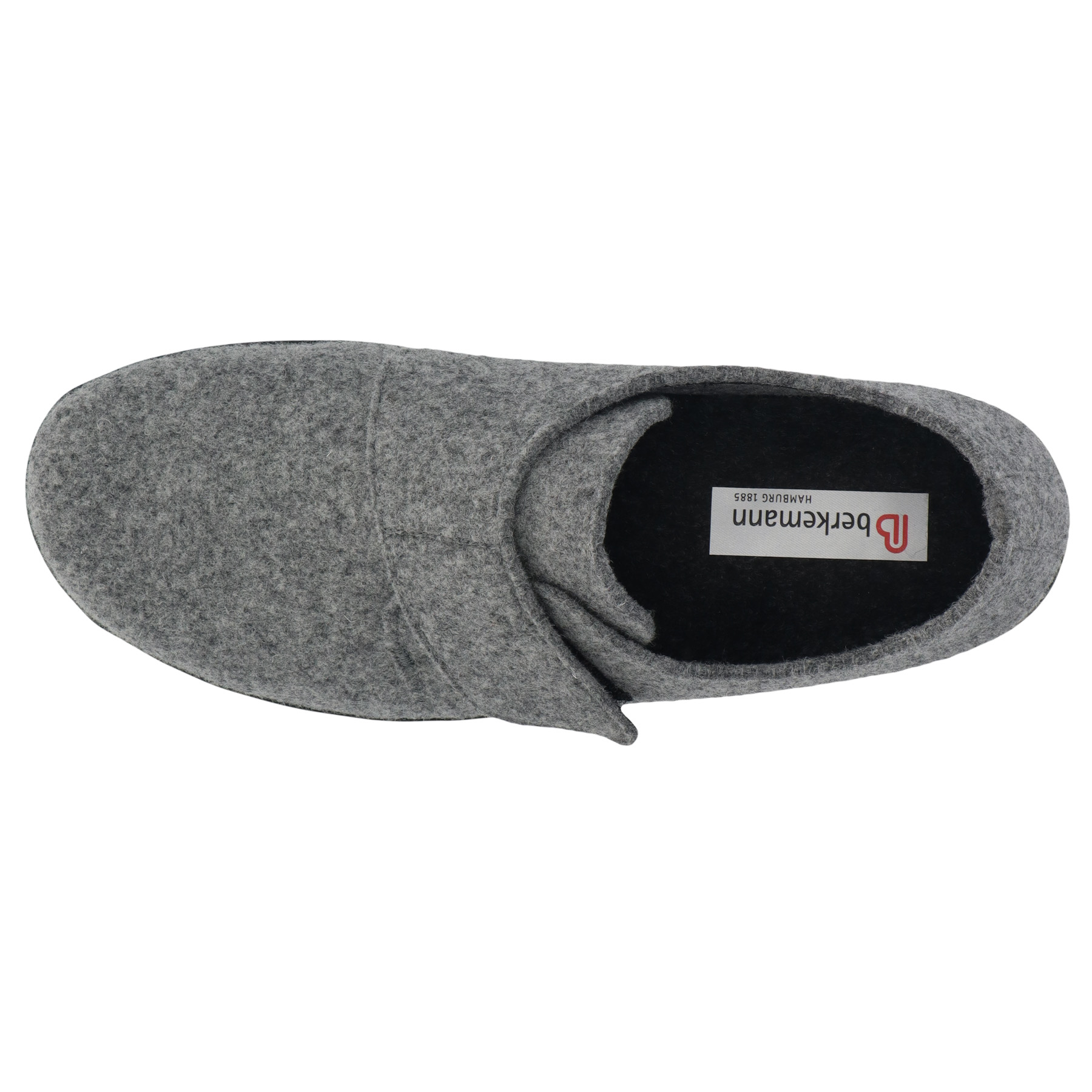 graue hausschuhe draufsicht