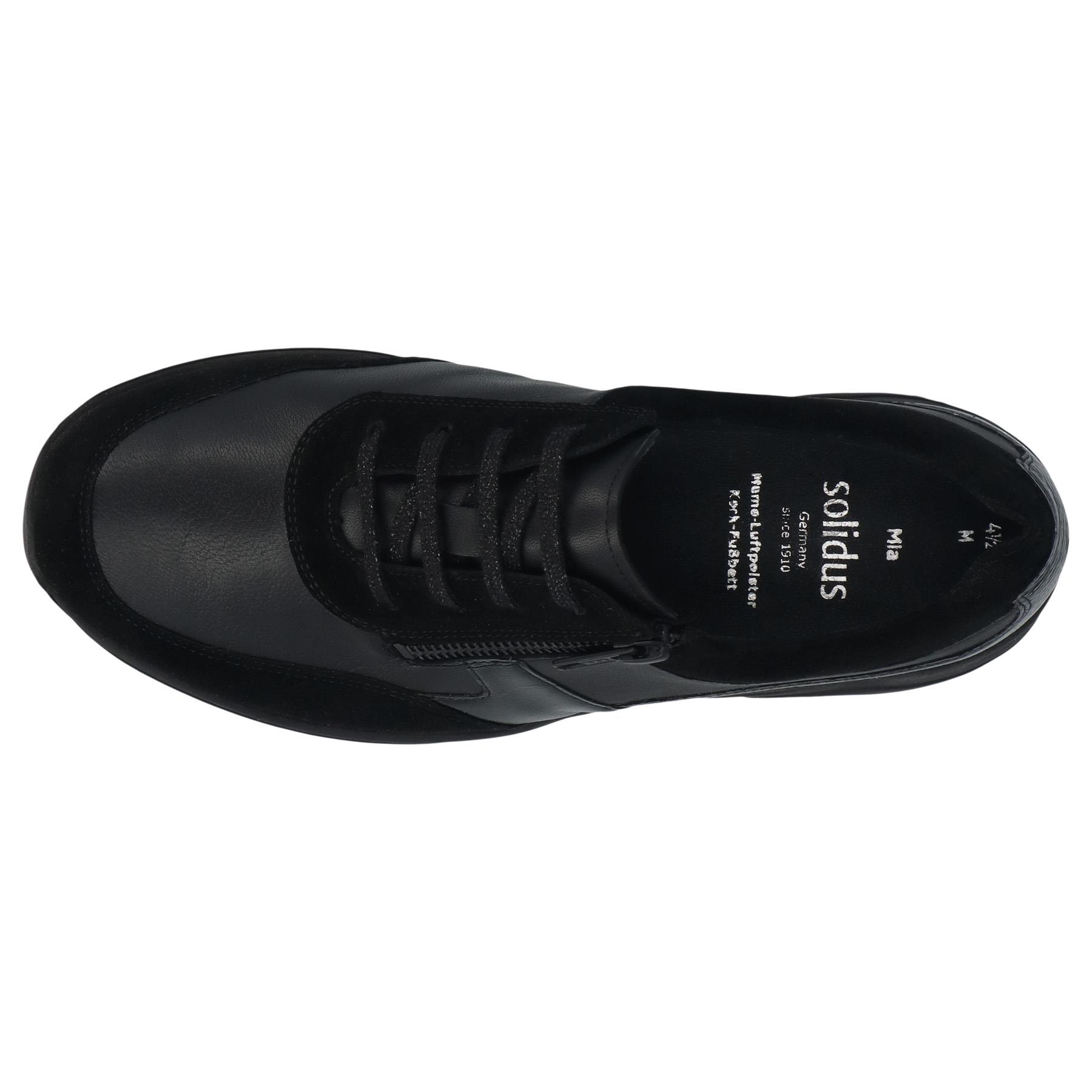 schwarze halbschuh draufsicht