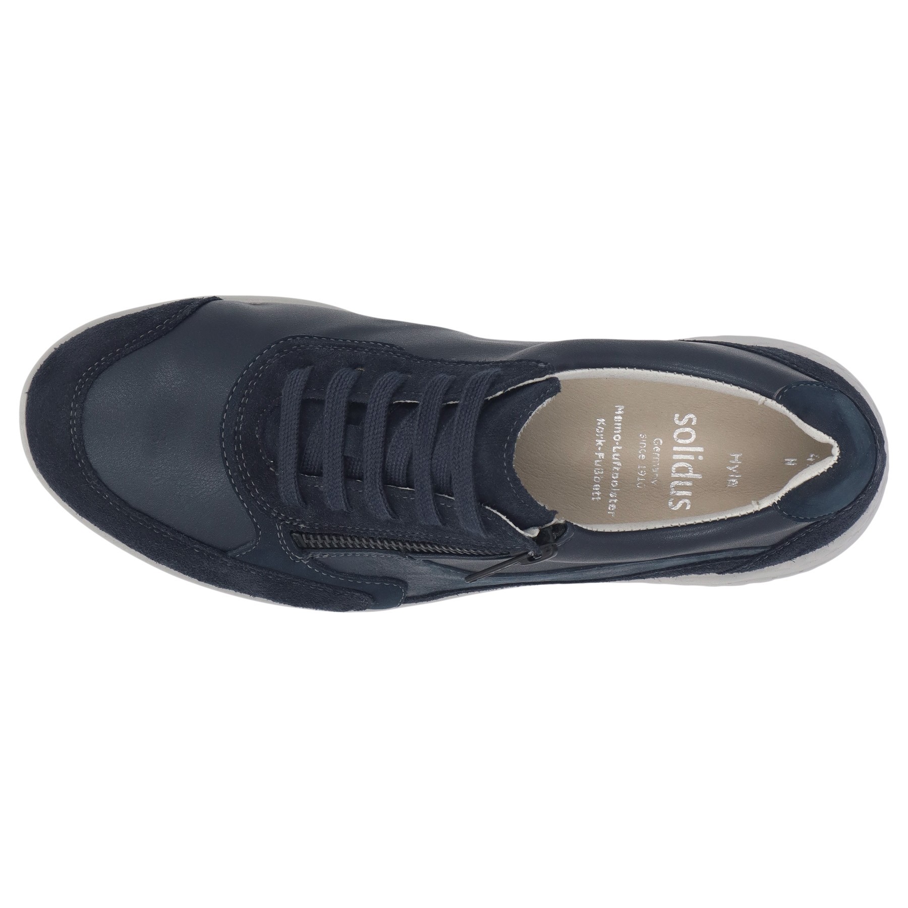 blaue halbschuh draufsicht