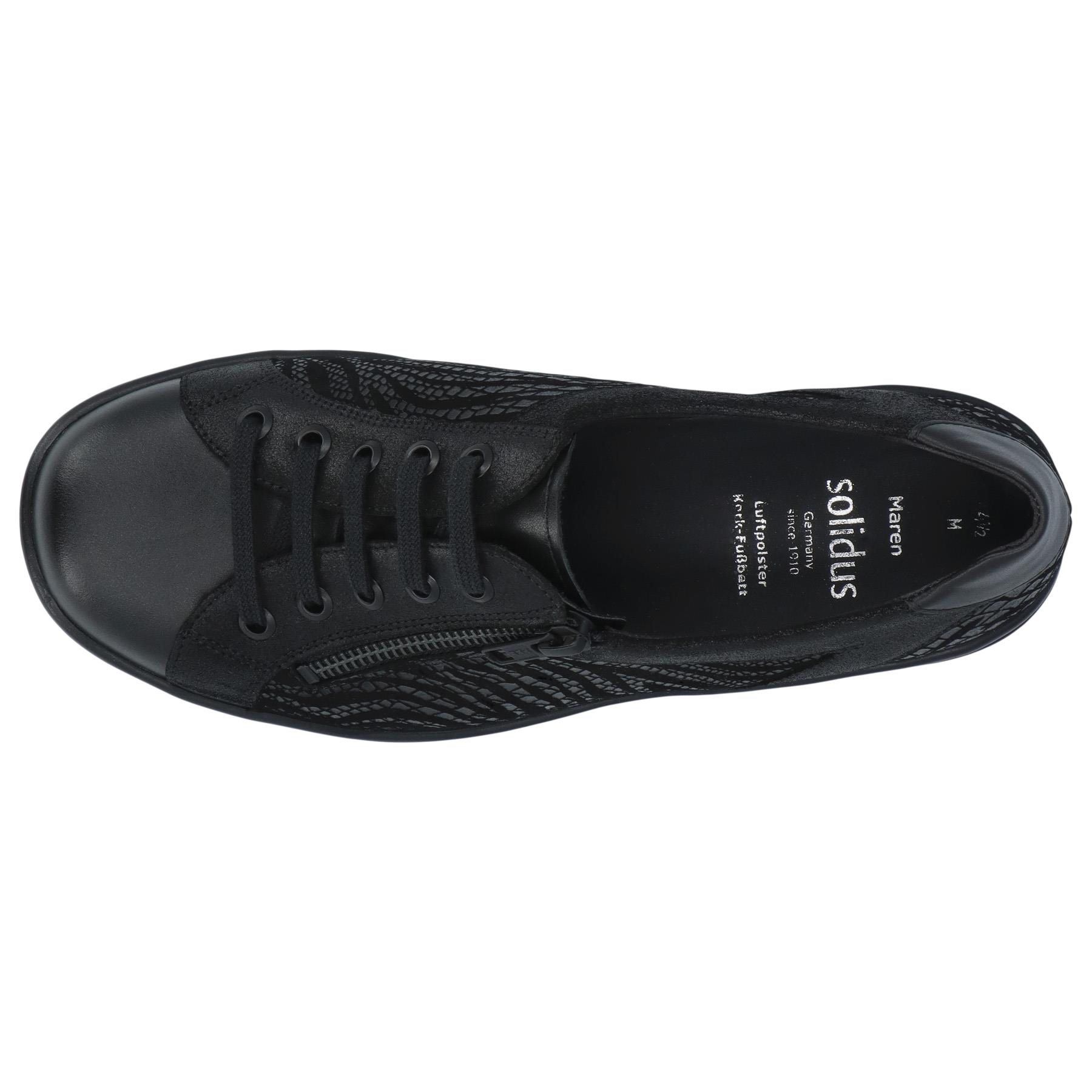 schwarze halbschuh draufsicht