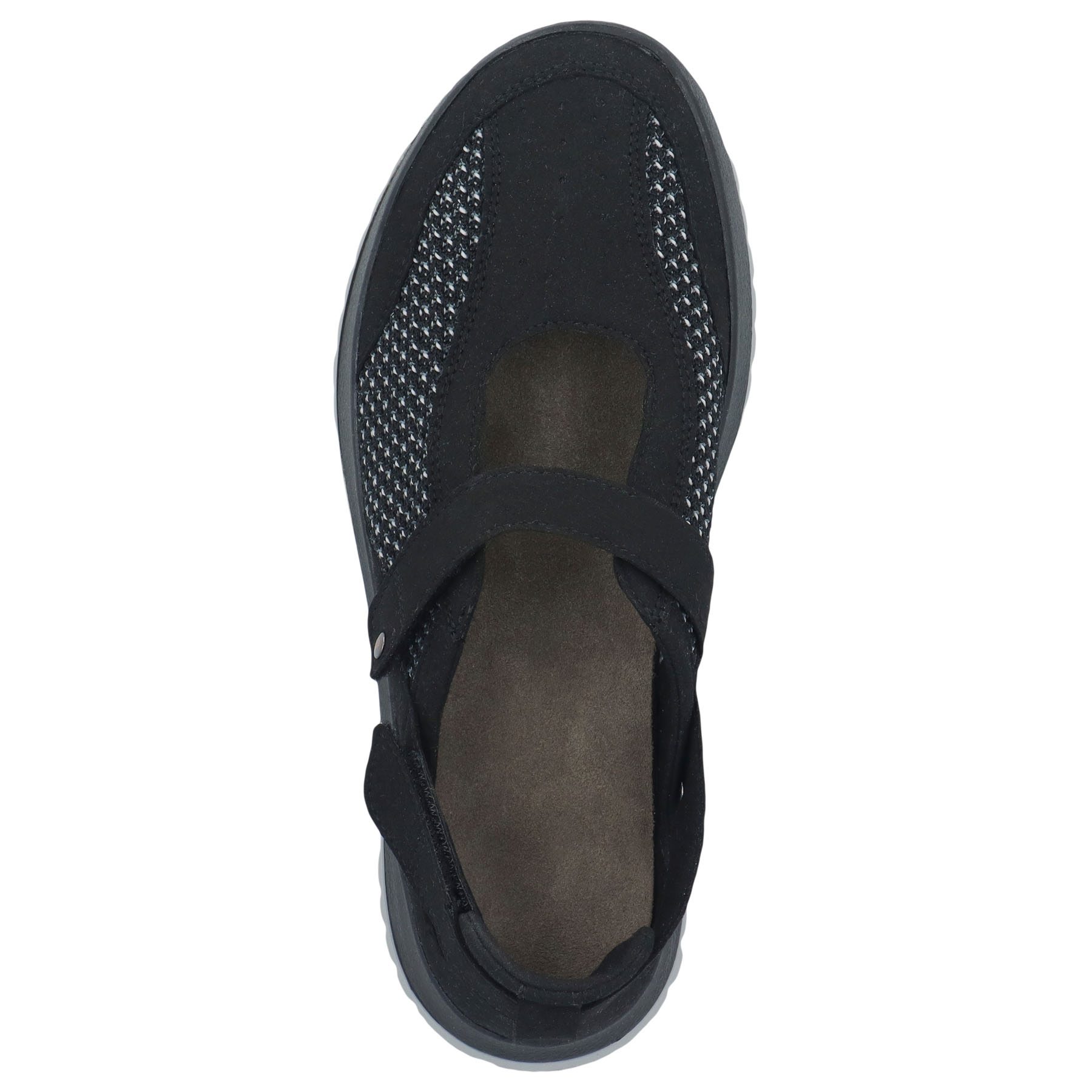 schwarze sneaker draufsicht