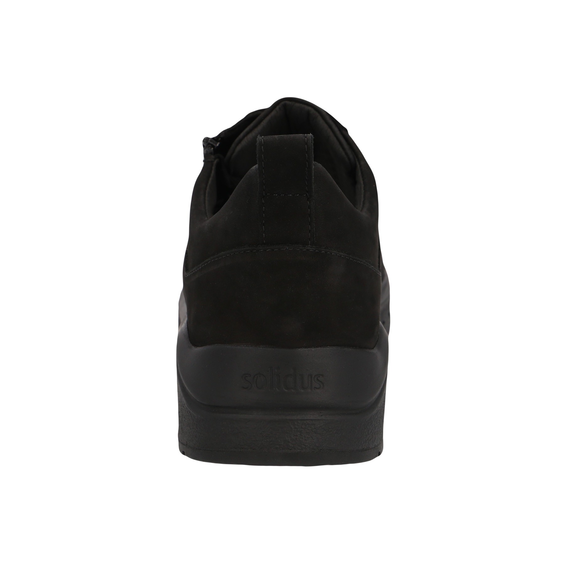 schwarze halbschuh hinteransicht