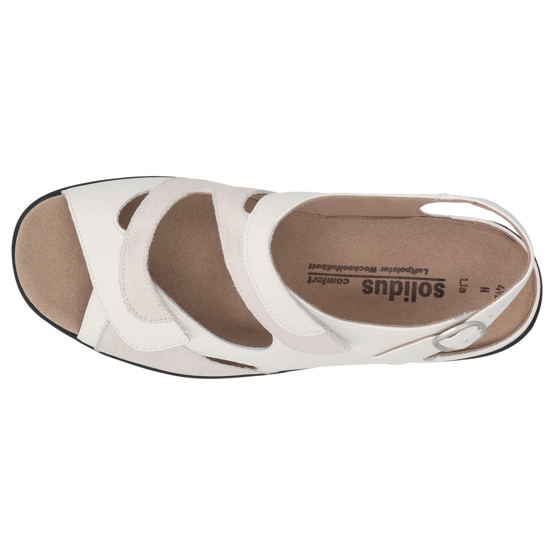 weiße sandale draufsicht