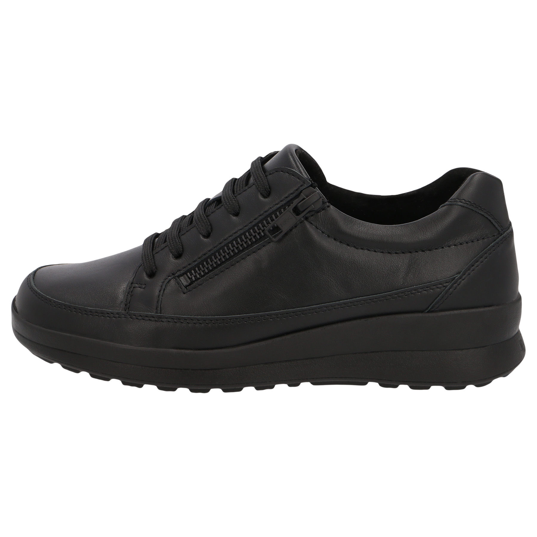 schwarze halbschuh seitenansicht links