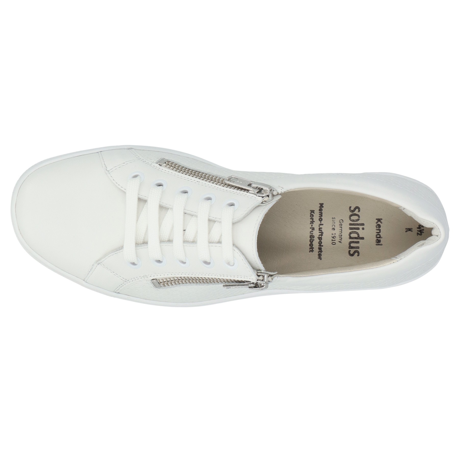 weiße halbschuh draufsicht