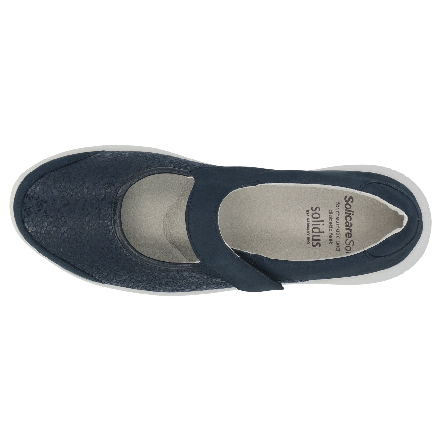blaue slipper draufsicht