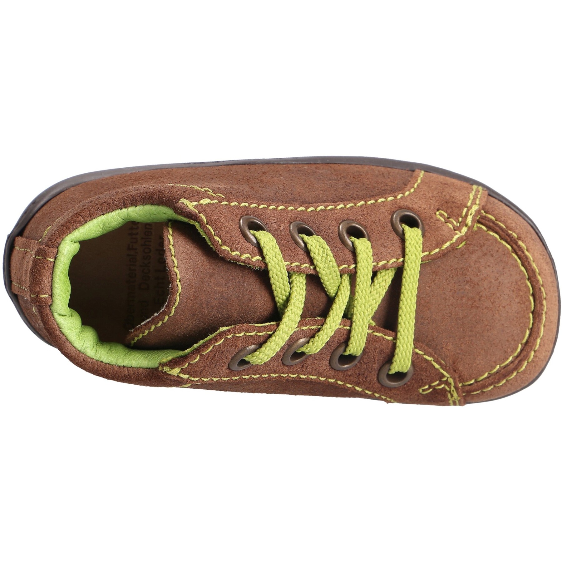 braune lauflernschuhe draufsicht