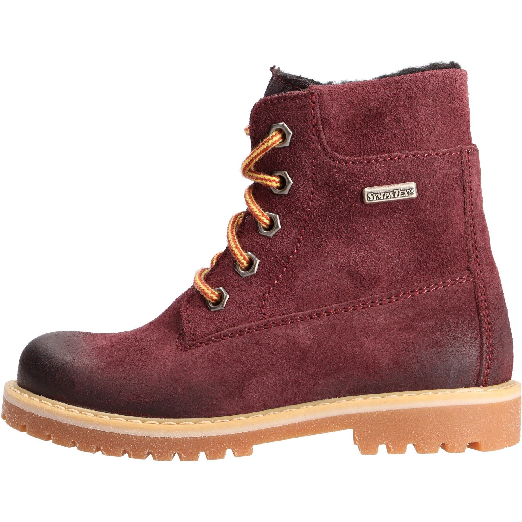 rote stiefeletten seitenansicht links