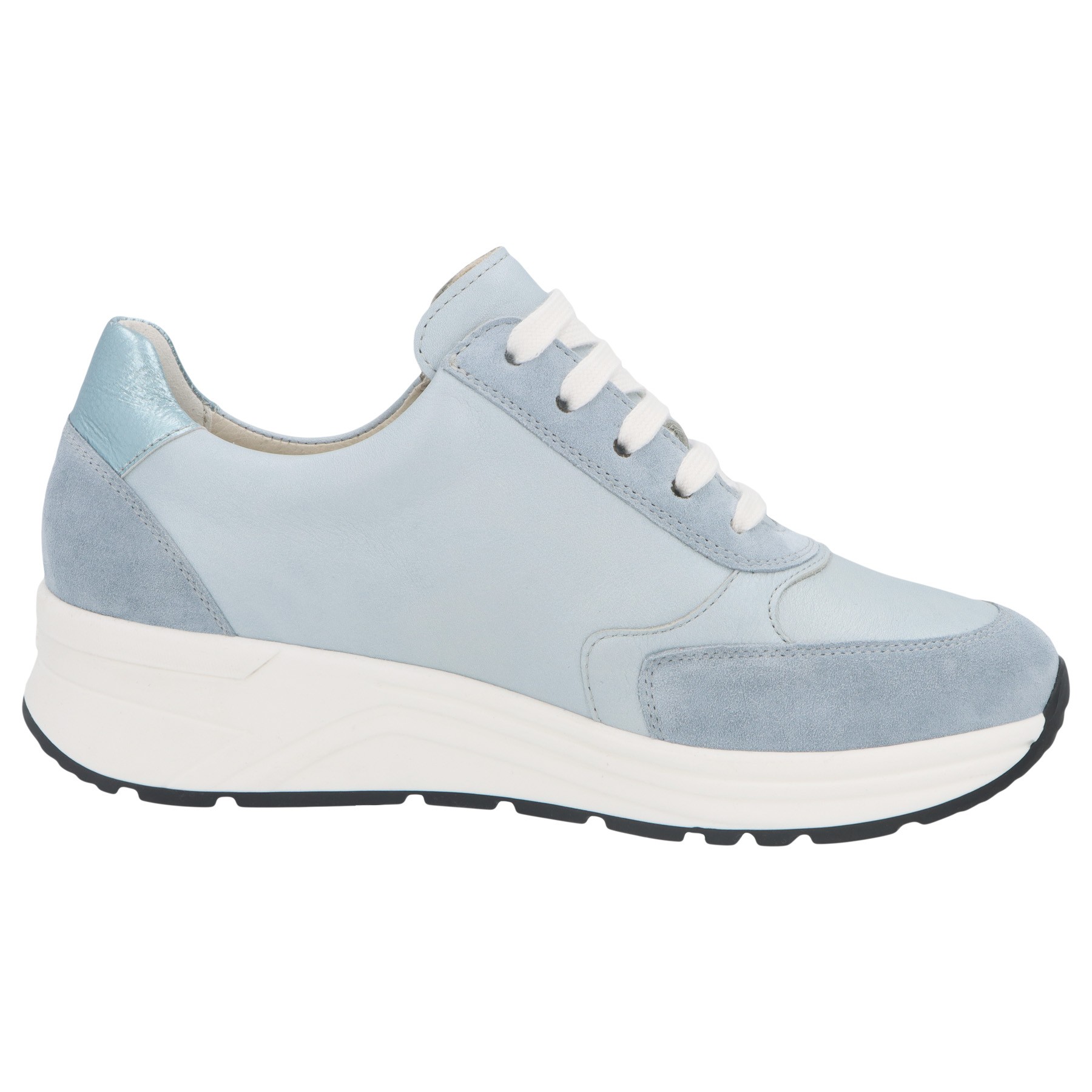 blaue halbschuh seitenansicht rechts