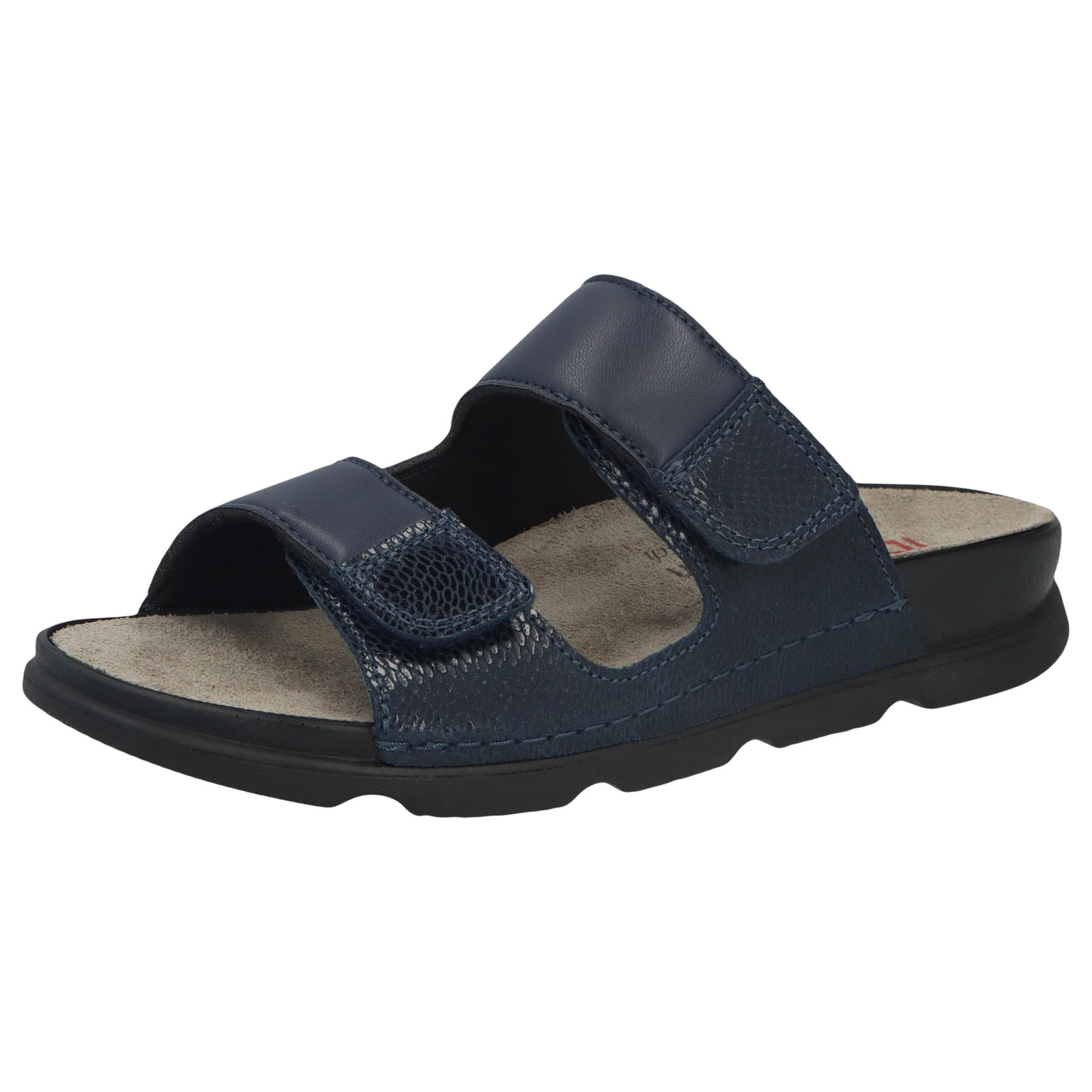blaue pantolette 3-4 ansicht