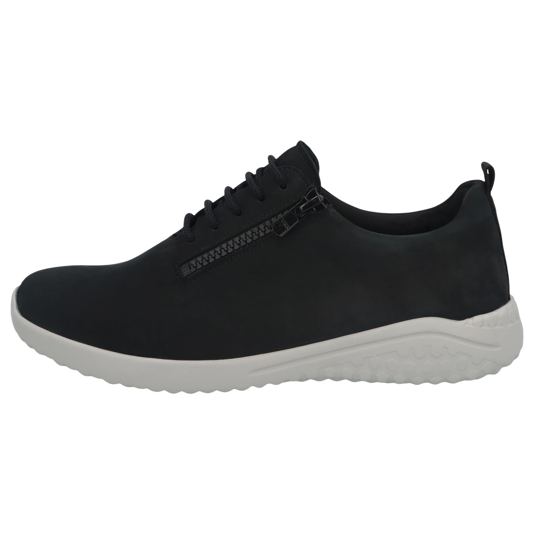 schwarze halbschuh seitenansicht links