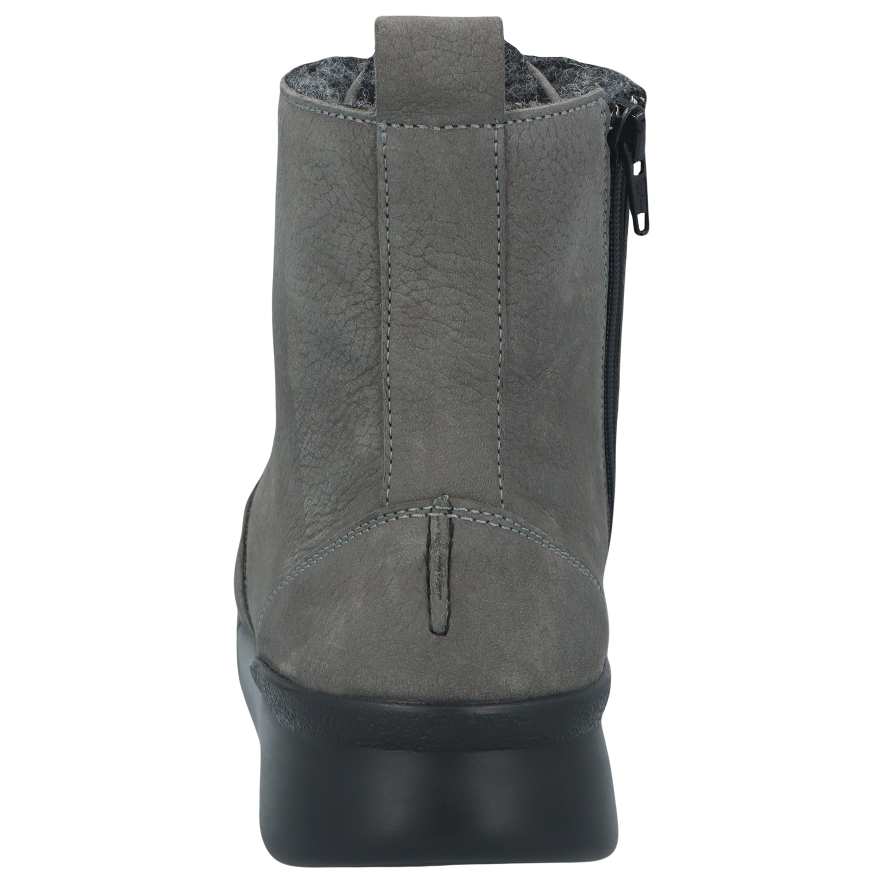 graue stiefeletten hinteransicht