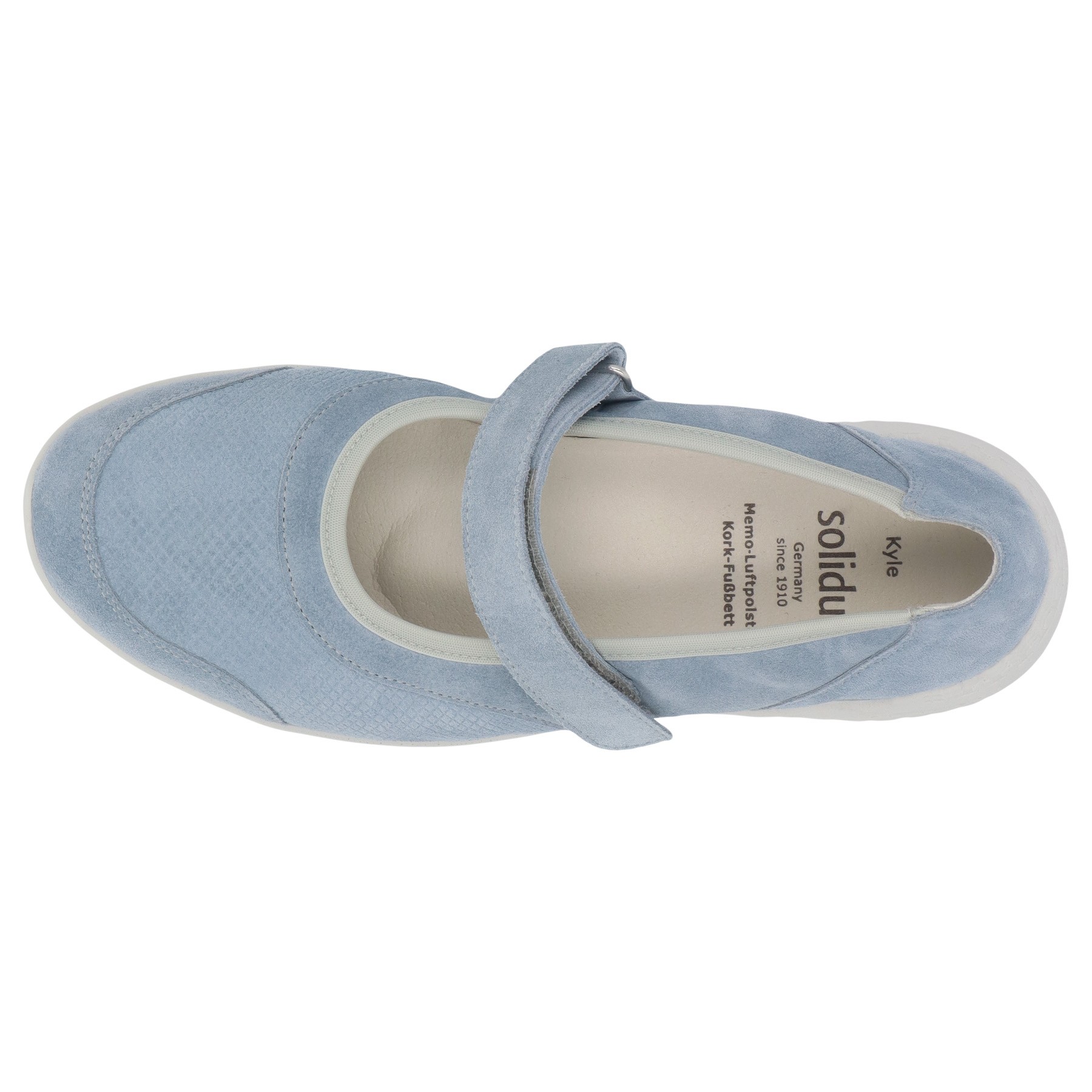 blaue slipper draufsicht