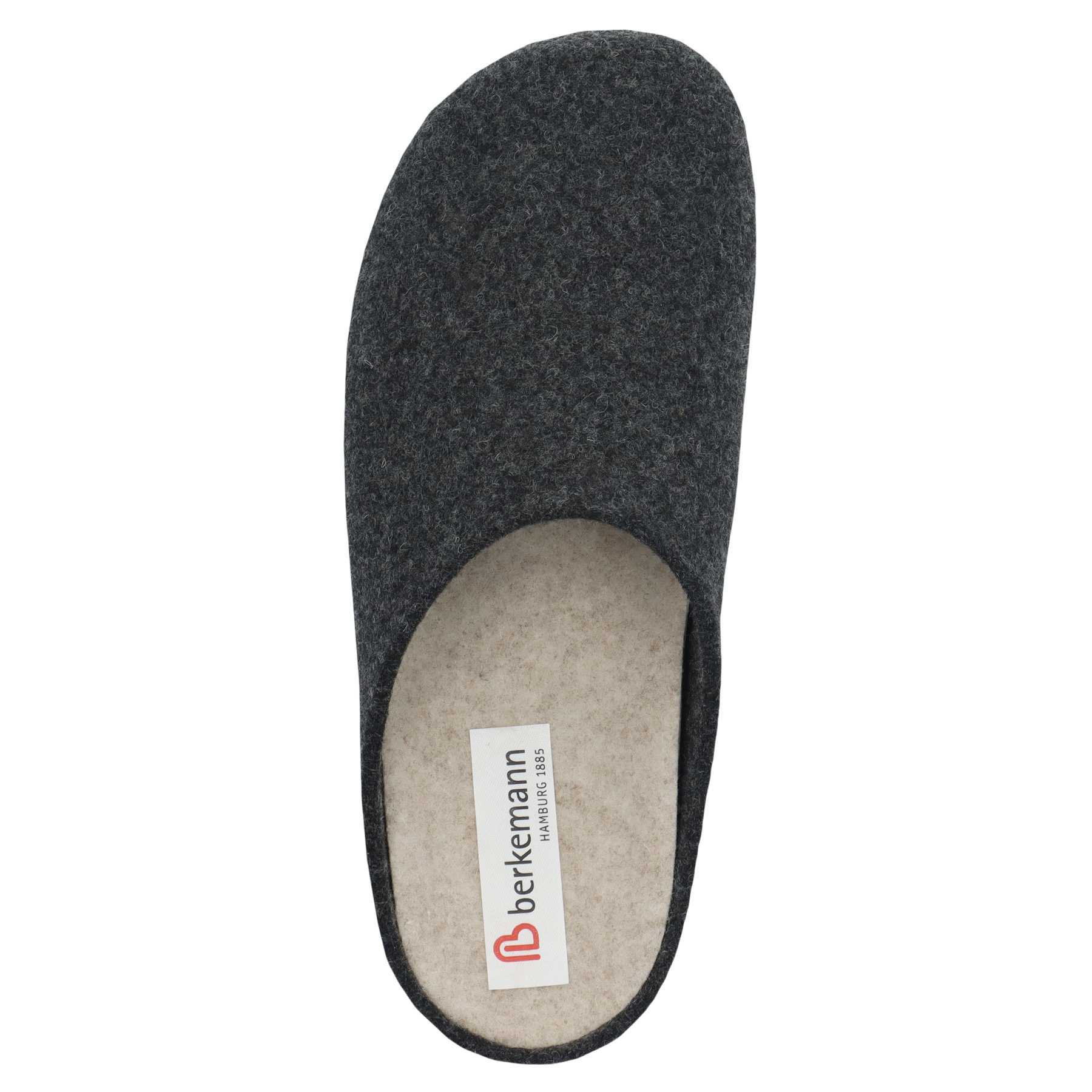 graue hausschuhe draufsicht