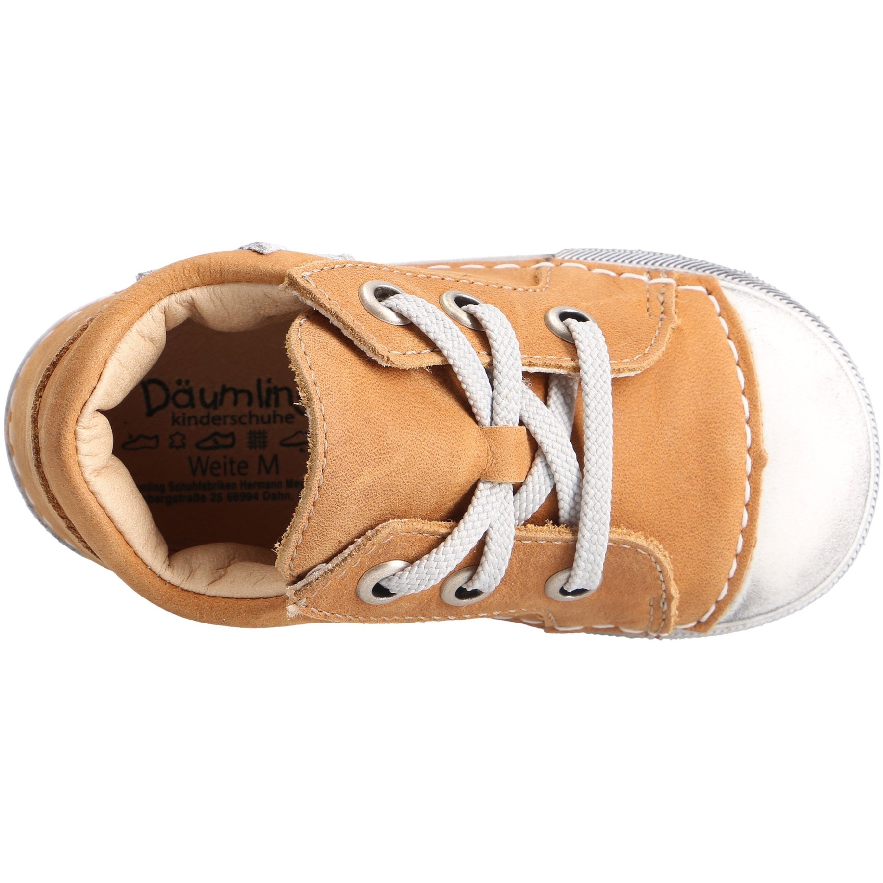 braune lauflernschuhe draufsicht