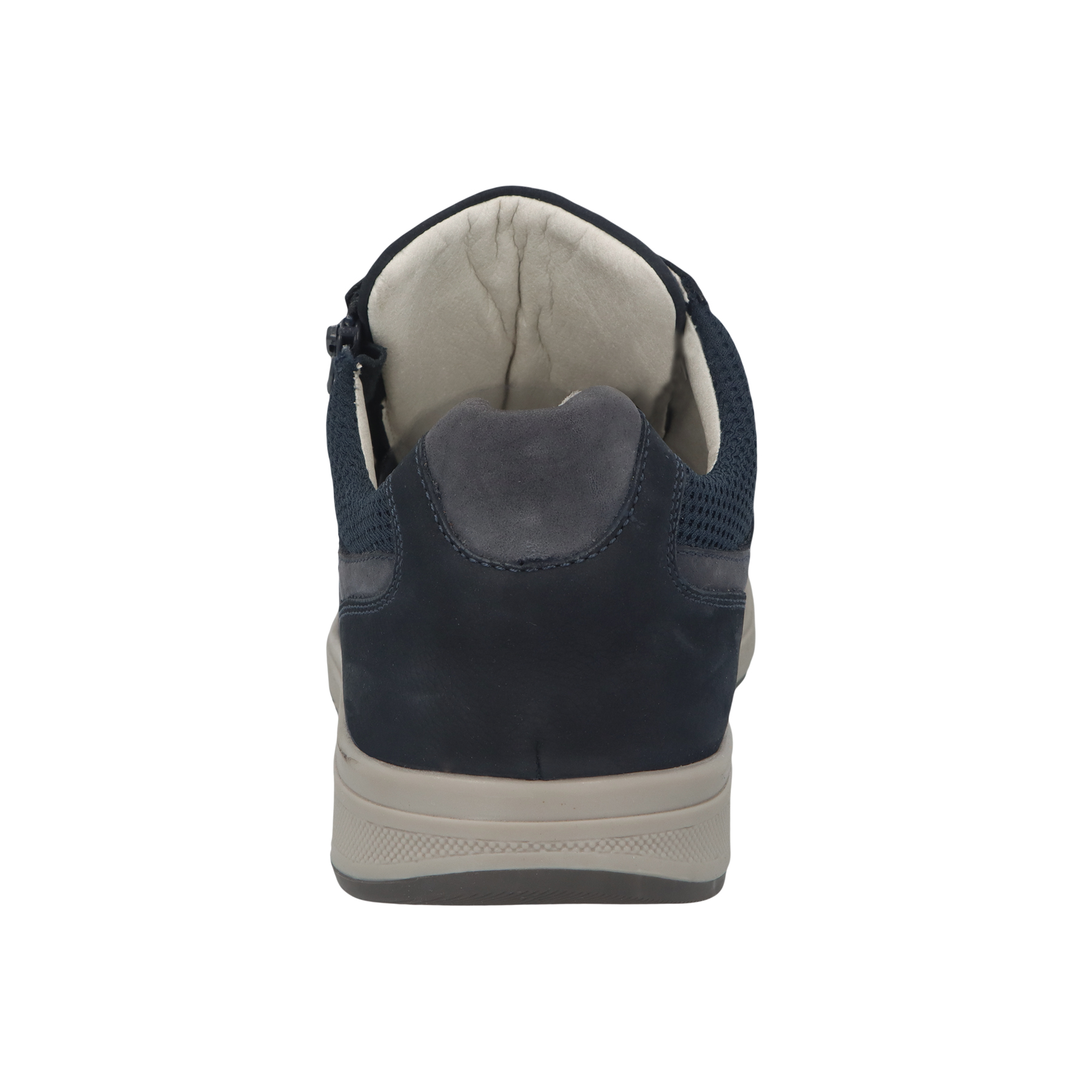 blaue halbschuh hinteransicht
