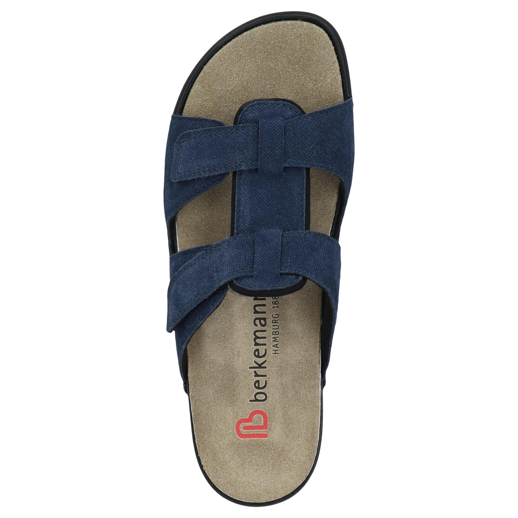 blaue pantolette draufsicht