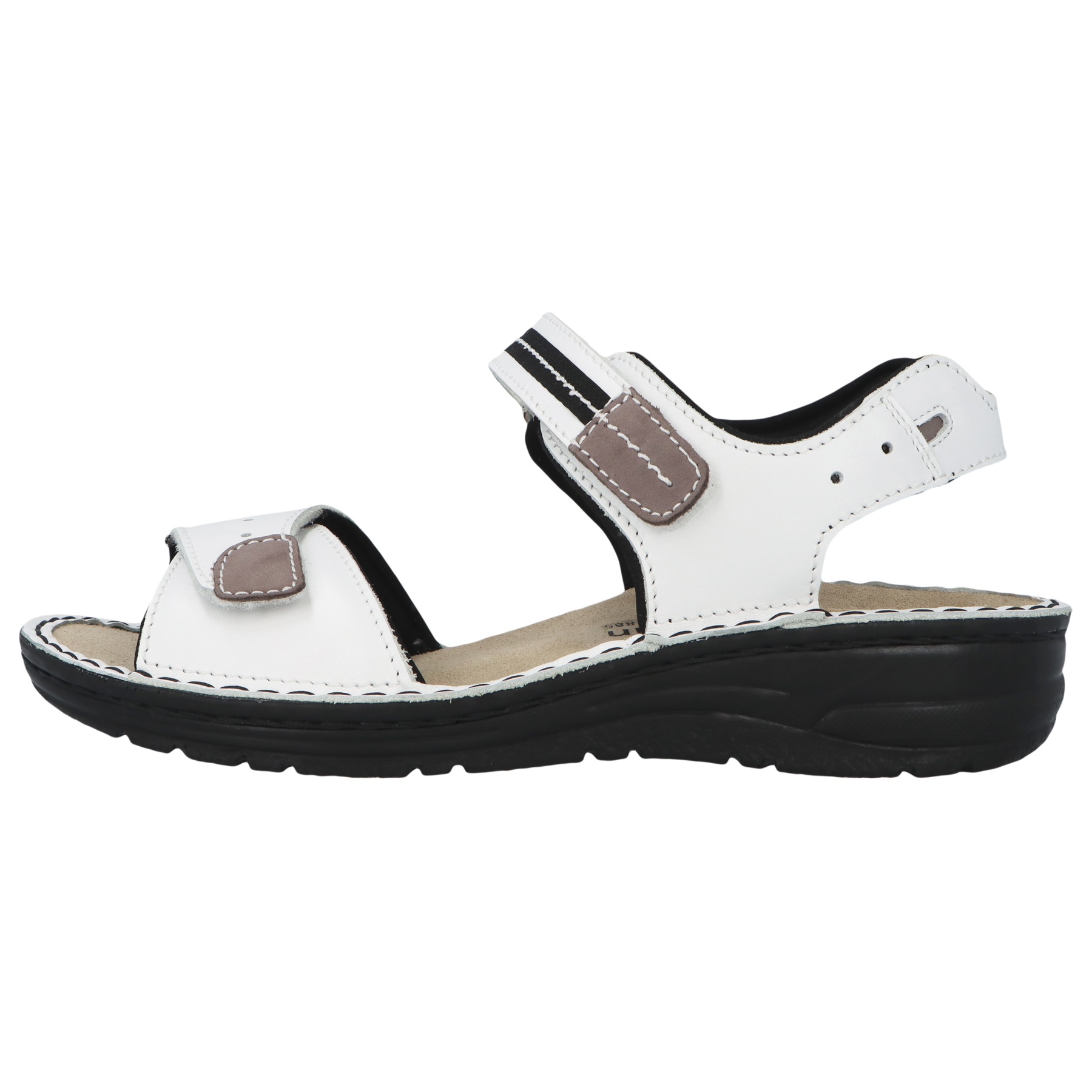 weiße sandale seitenansicht links