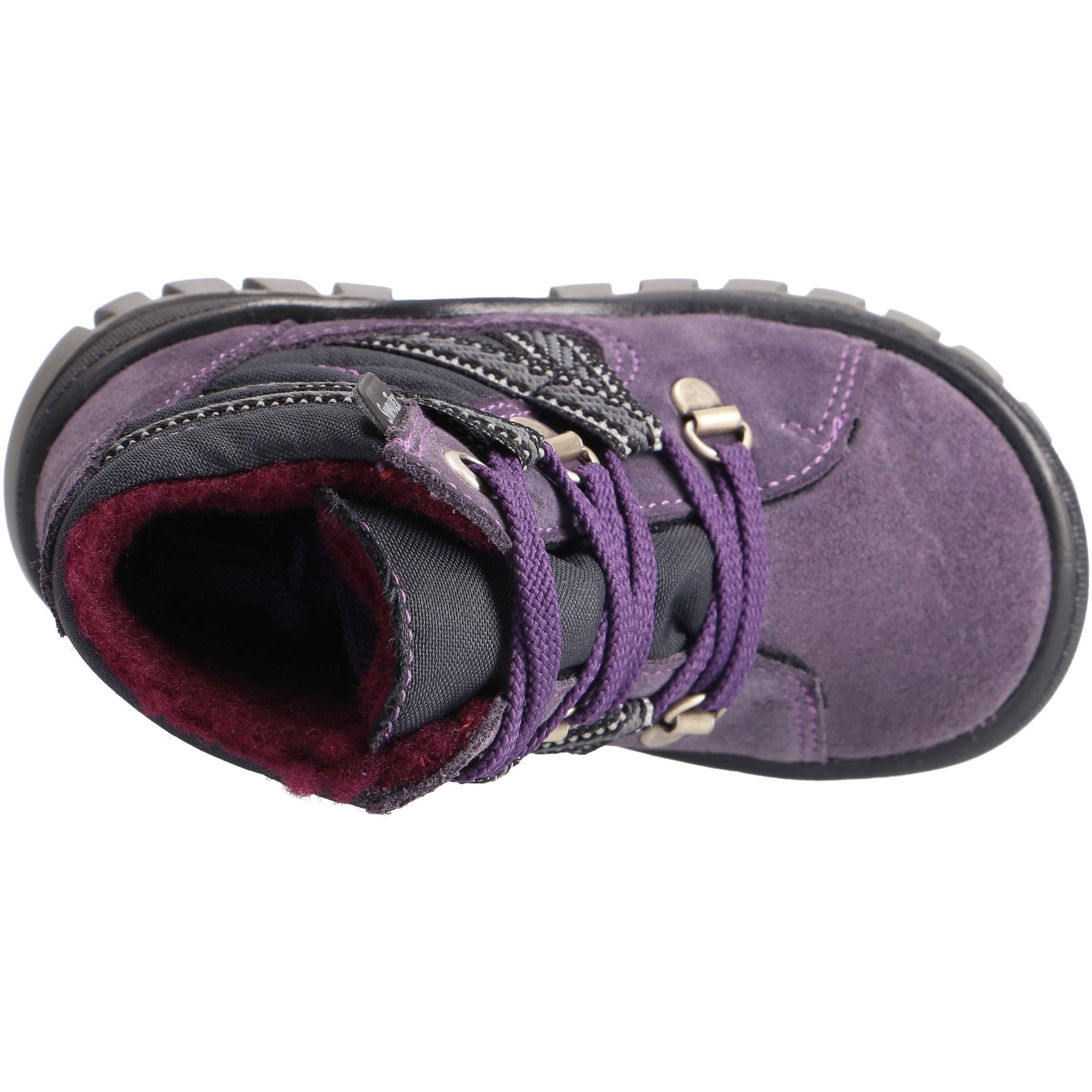 rote stiefeletten draufsicht