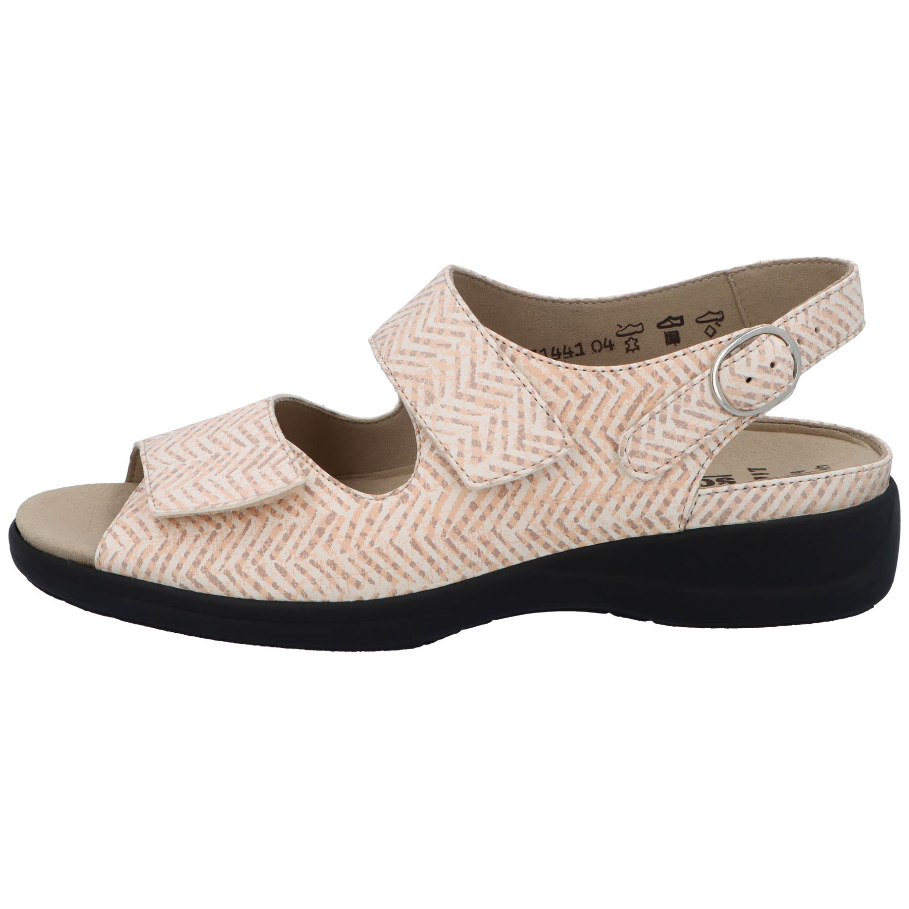 mehrfarbige sandale seitenansicht links