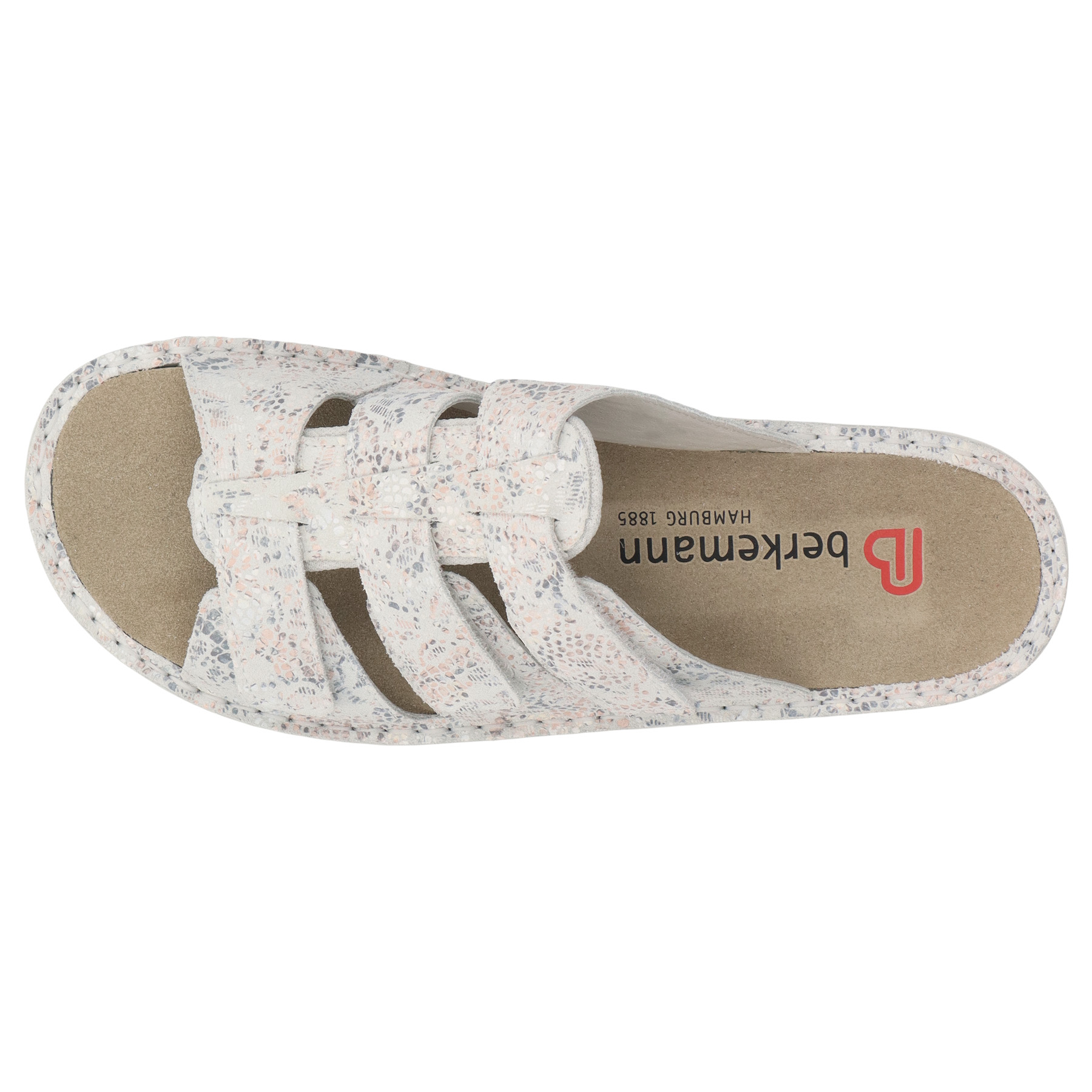 mehrfarbige pantolette draufsicht