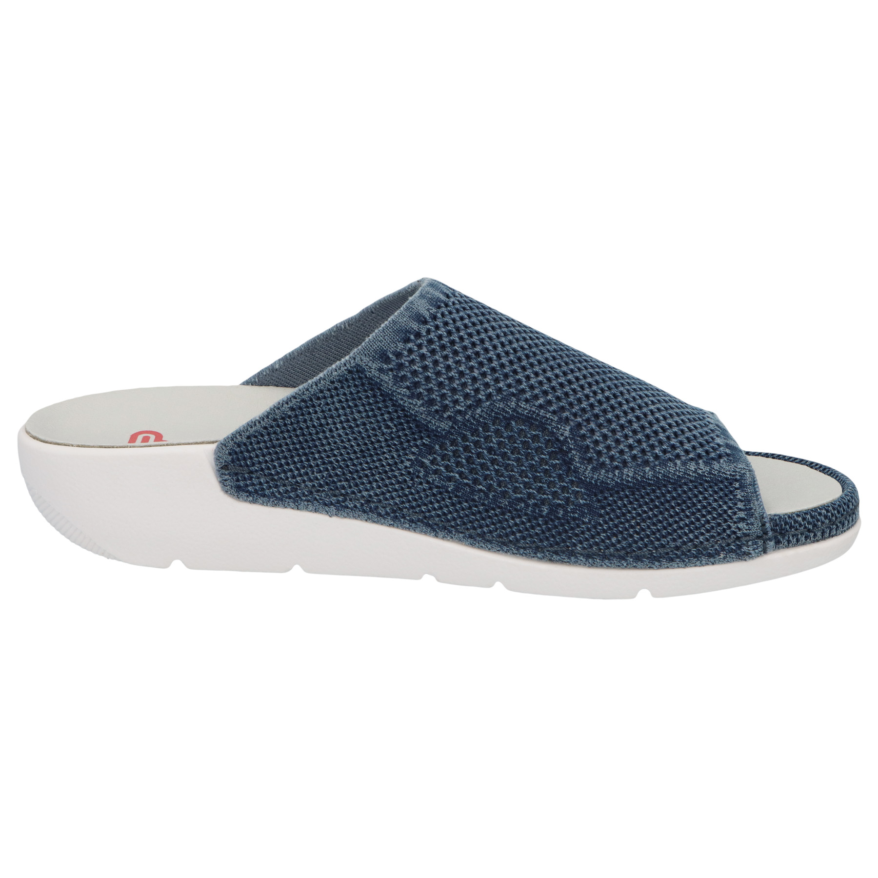 blaue pantolette seitenansicht rechts