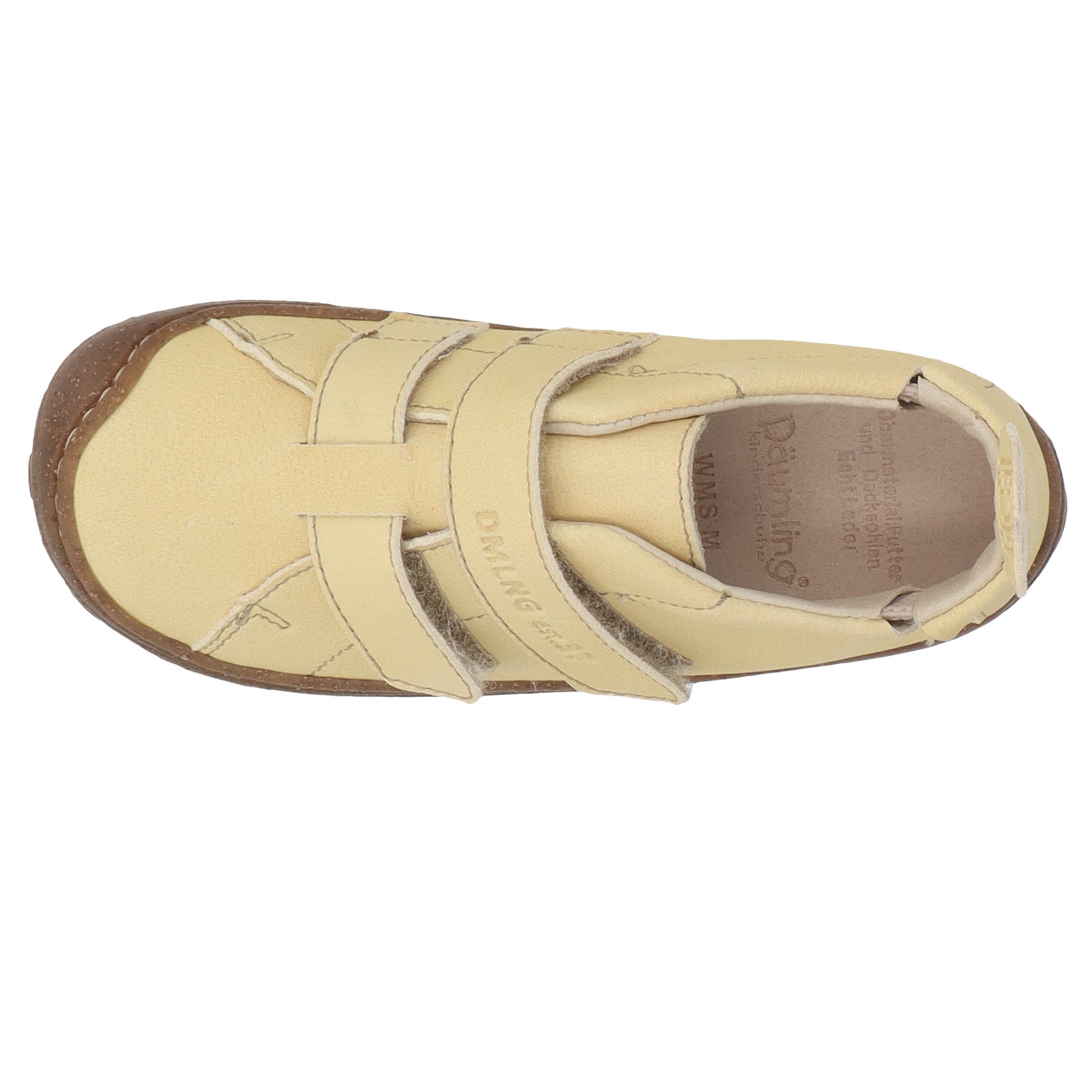 gelbe lauflernschuhe draufsicht