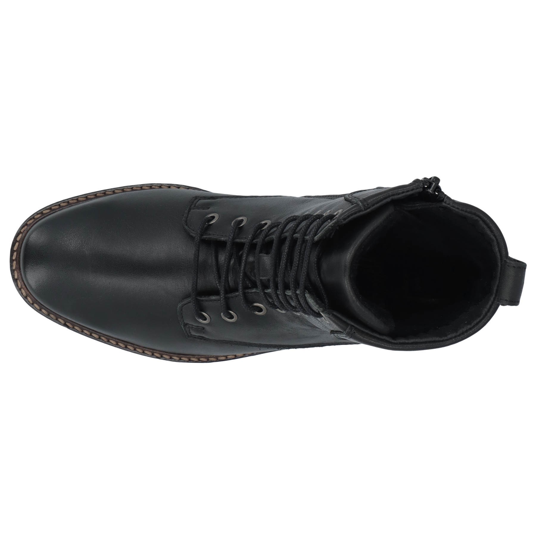 schwarze stiefel draufsicht