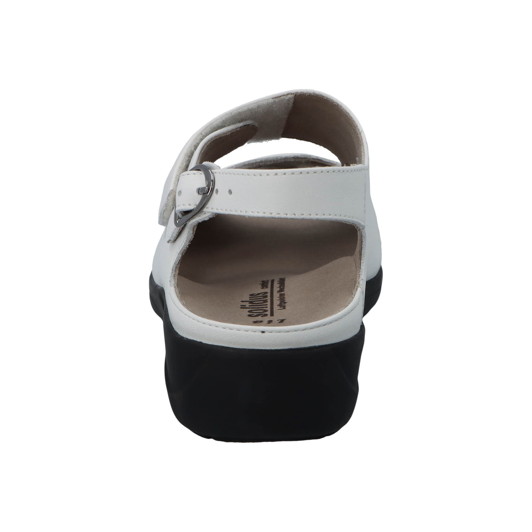 weiße sandale hinteransicht