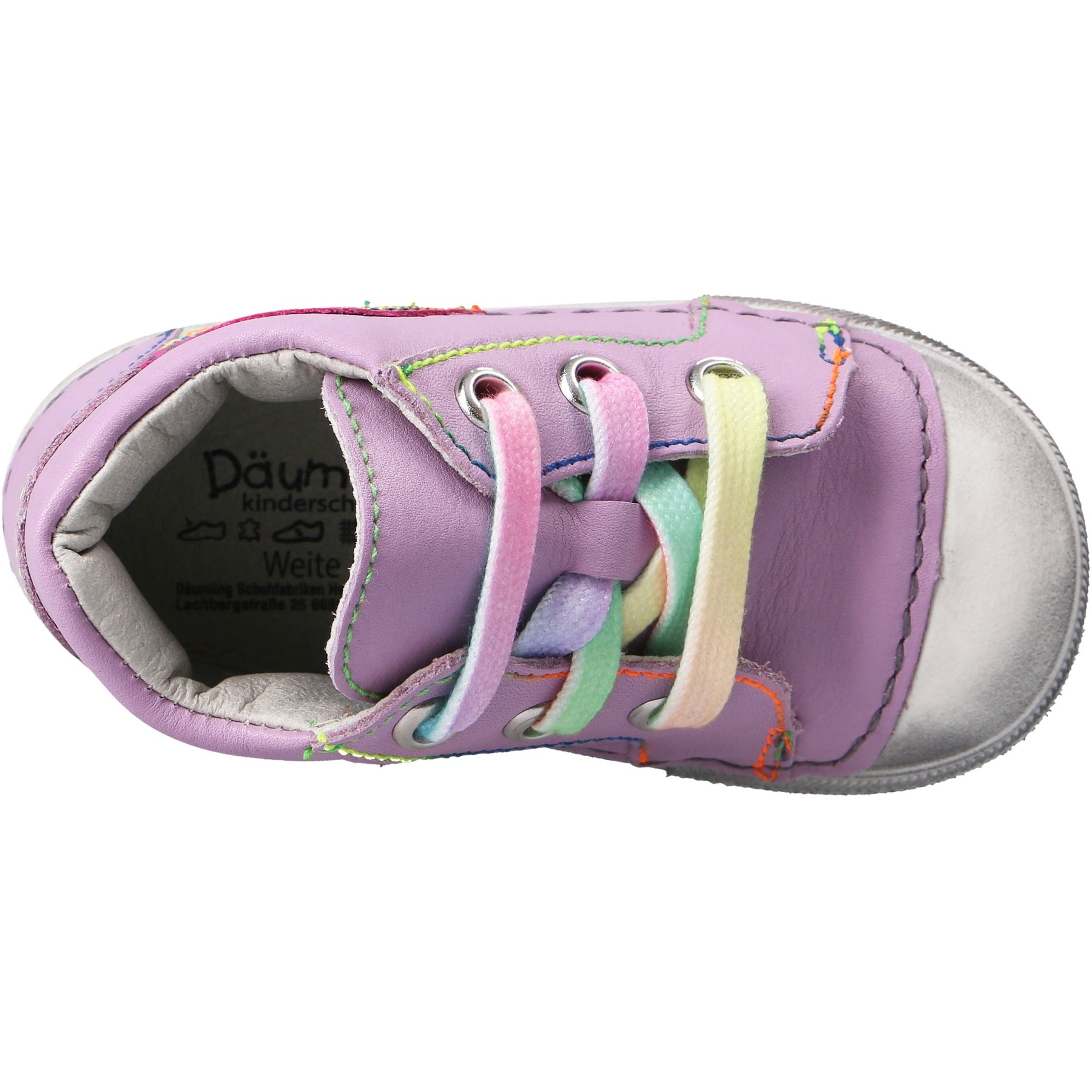 rote lauflernschuhe draufsicht