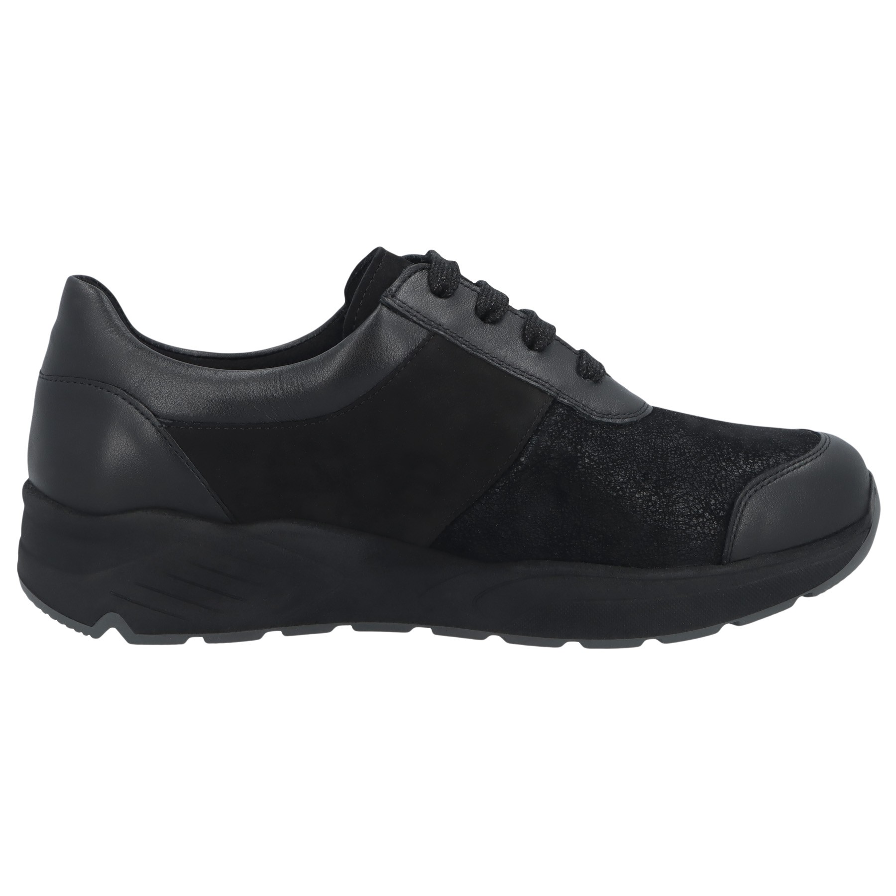 schwarze halbschuh seitenansicht rechts