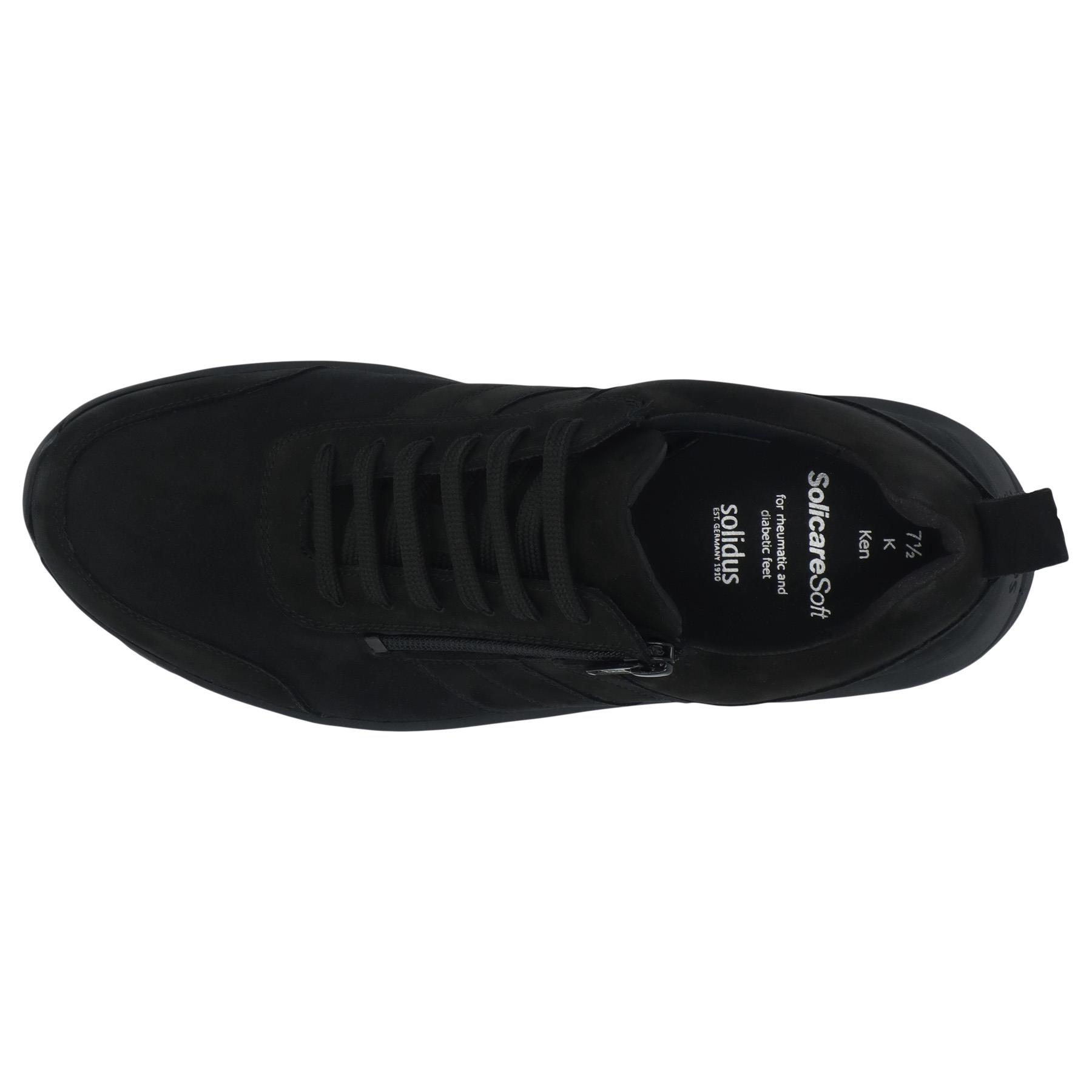 schwarze halbschuh draufsicht