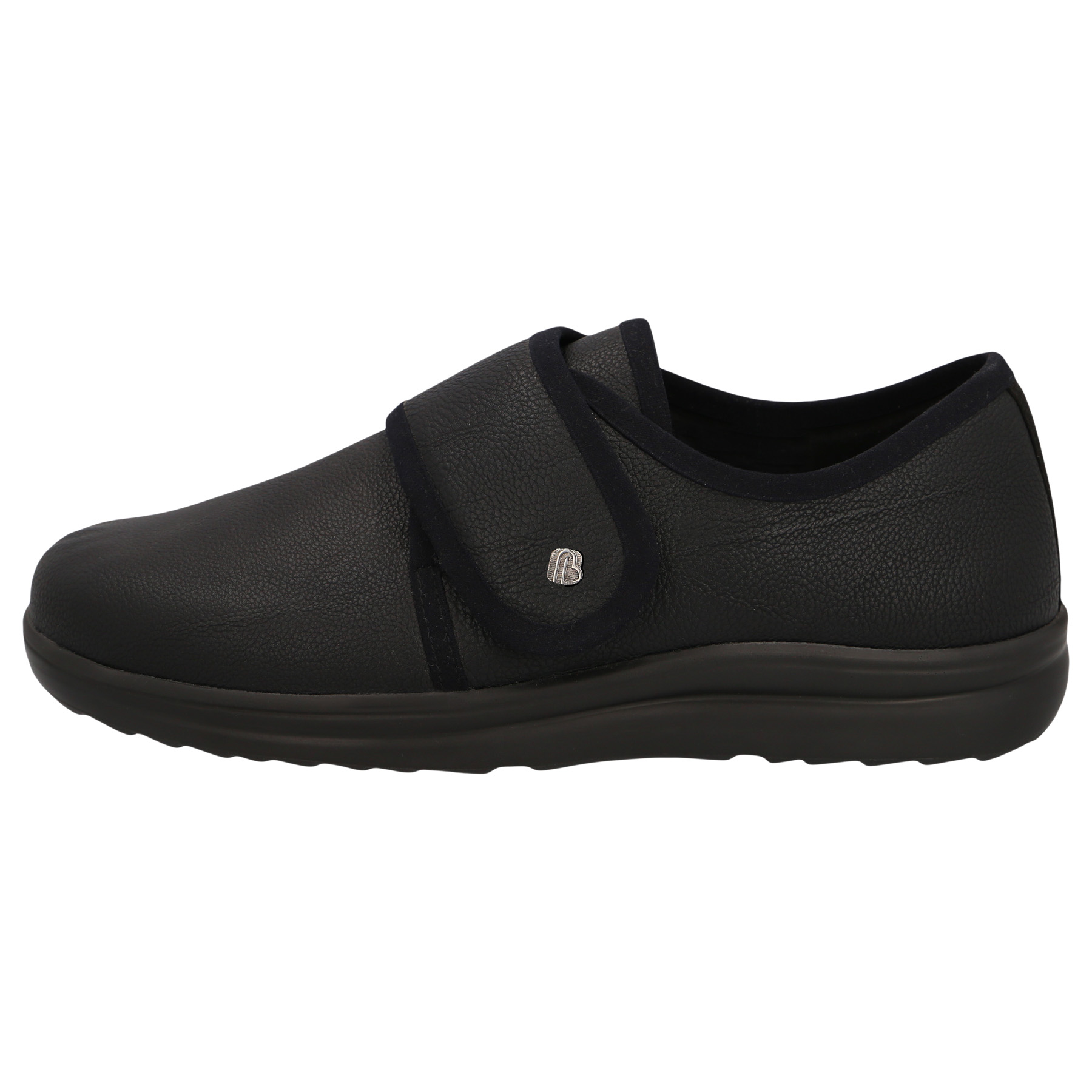 schwarze halbschuh seitenansicht links